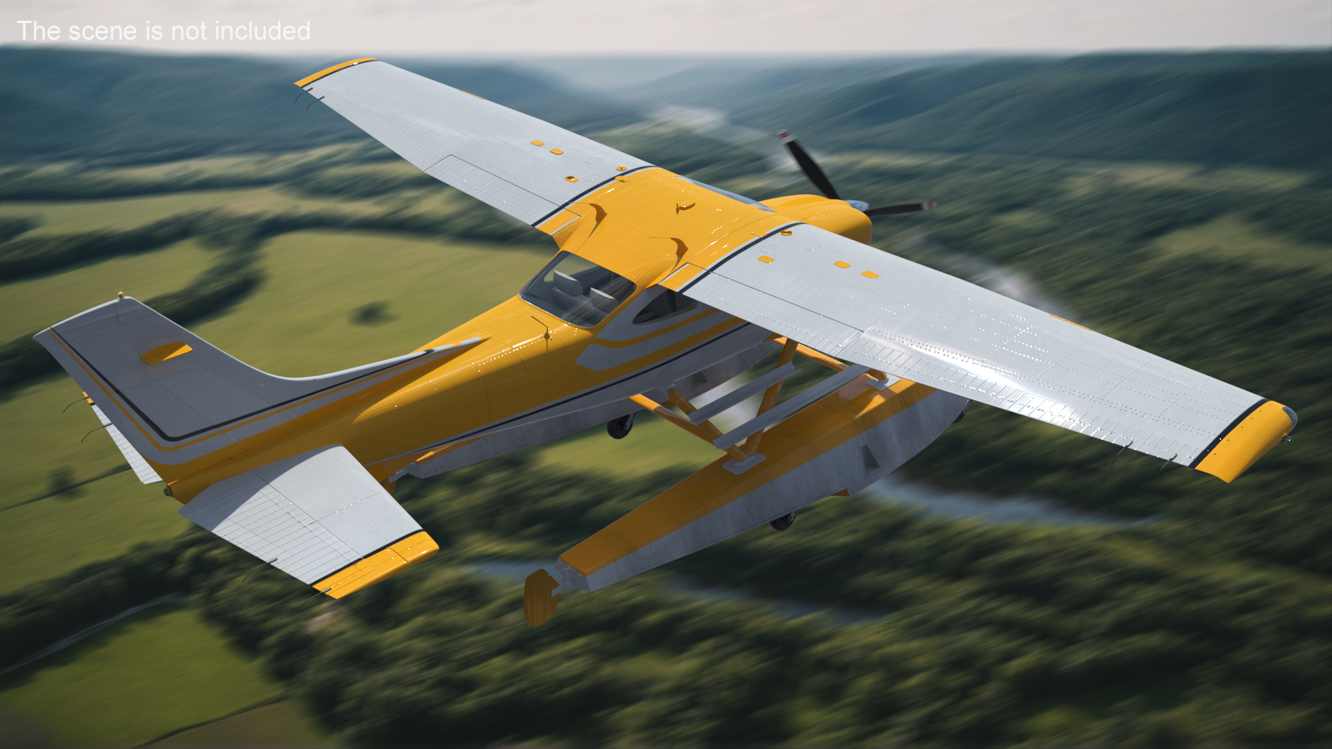 3D model Seaplane with Floats
