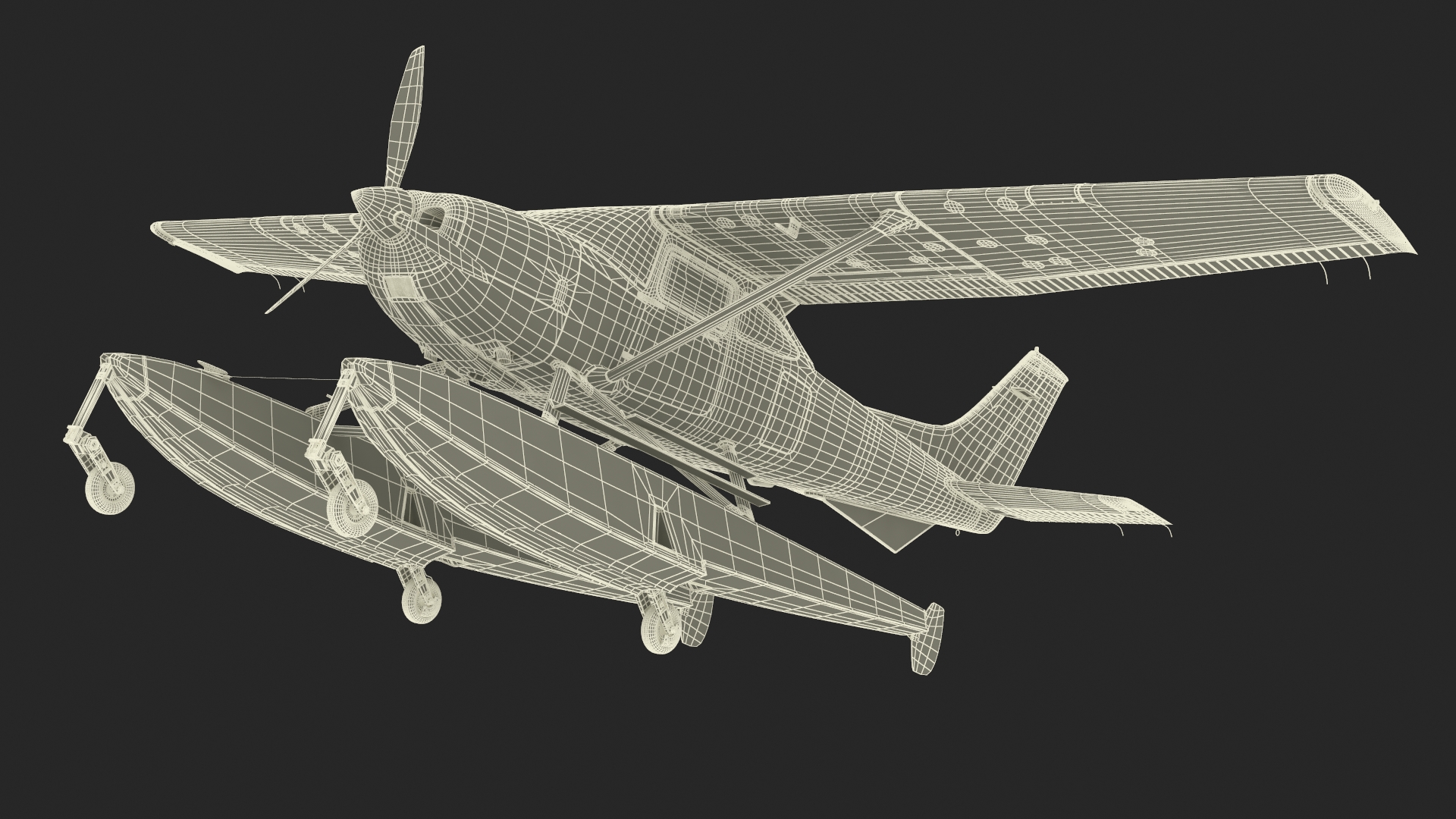 3D model Seaplane with Floats