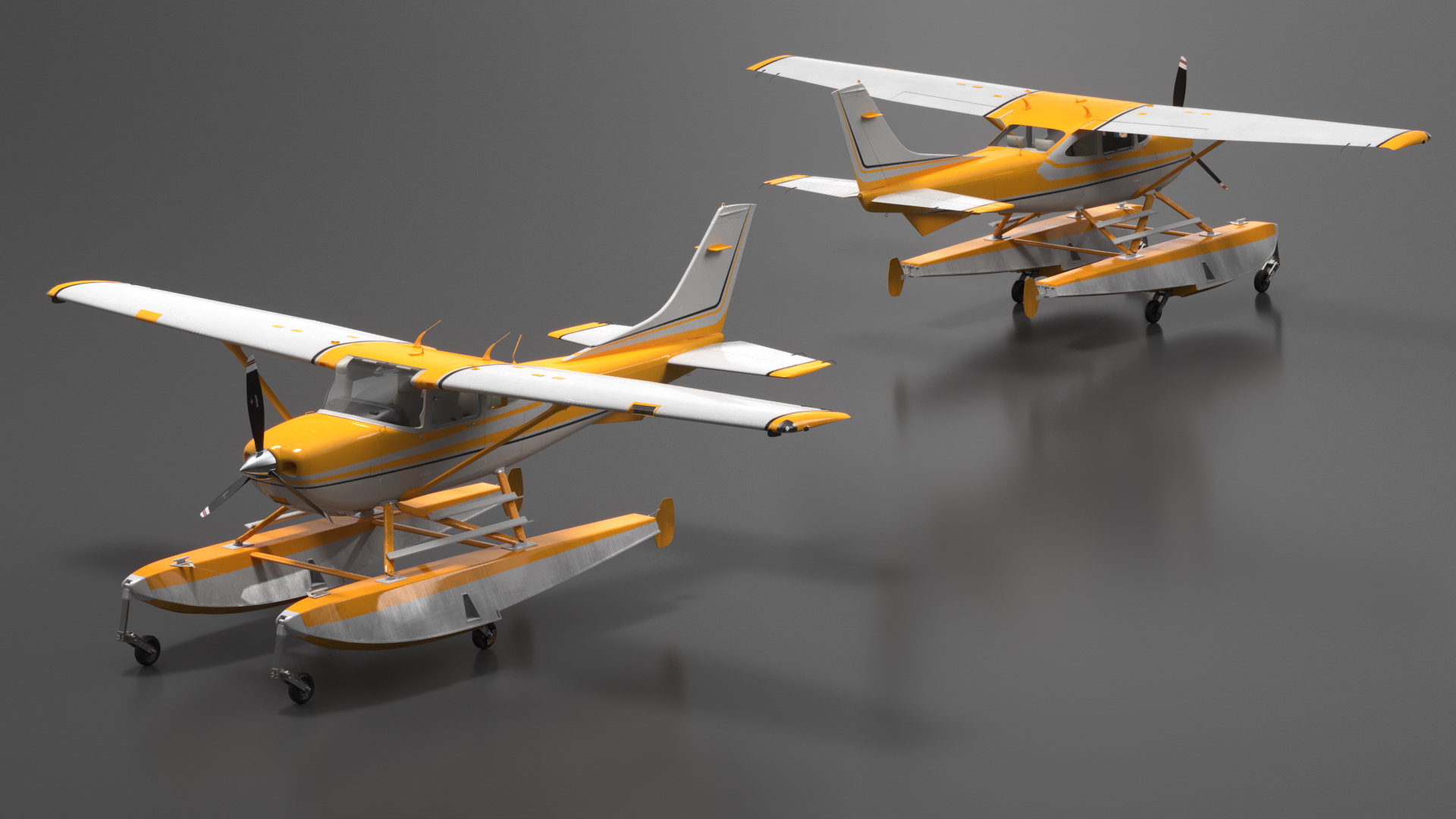 3D model Seaplane with Floats