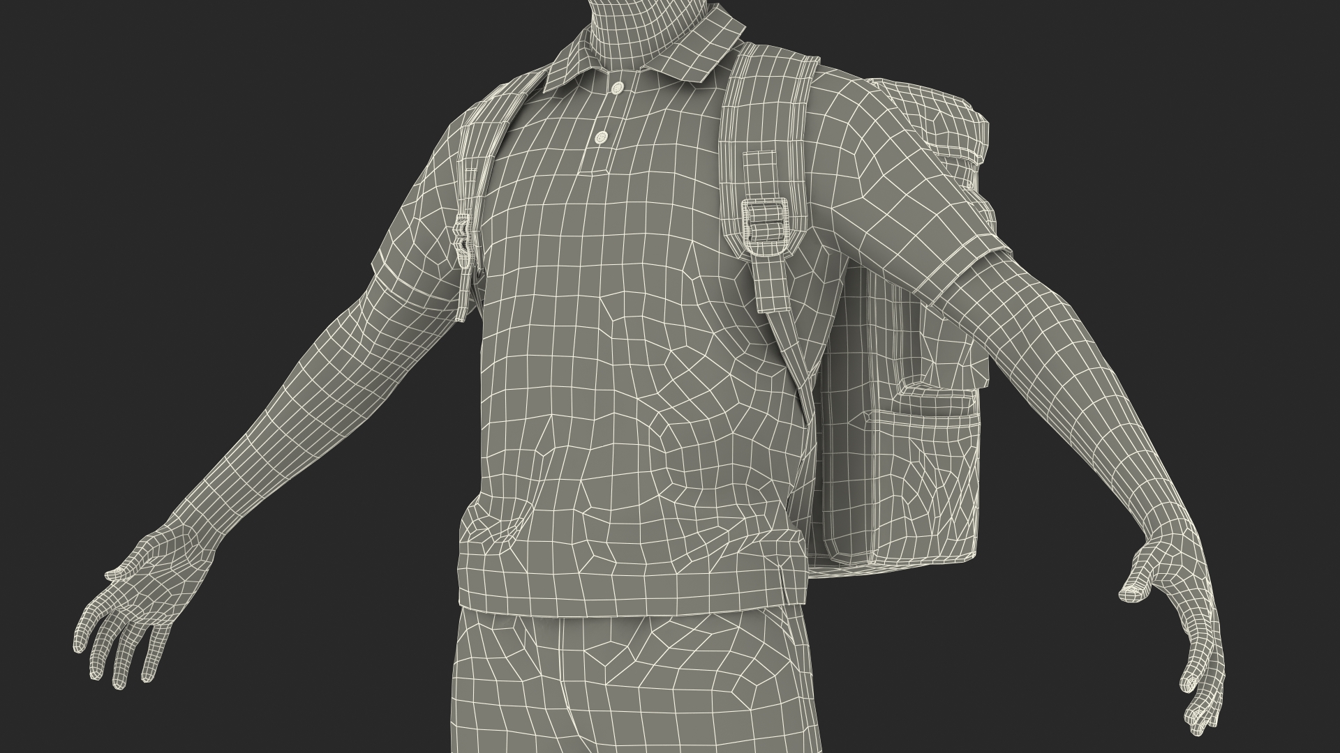 Food Delivery Man Rigged 3D model