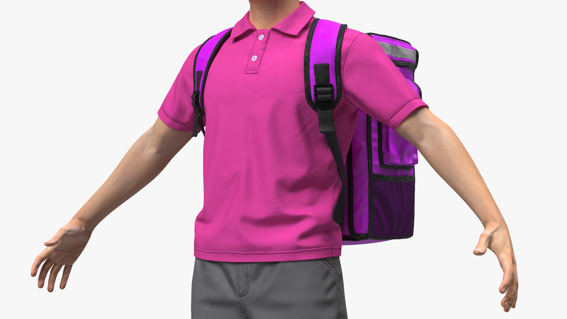 Food Delivery Man Rigged 3D model