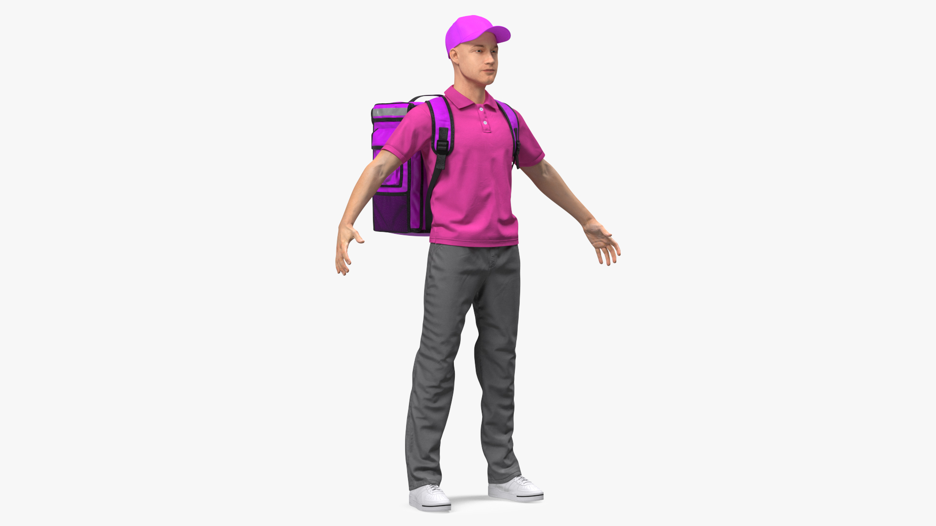 Food Delivery Man Rigged 3D model