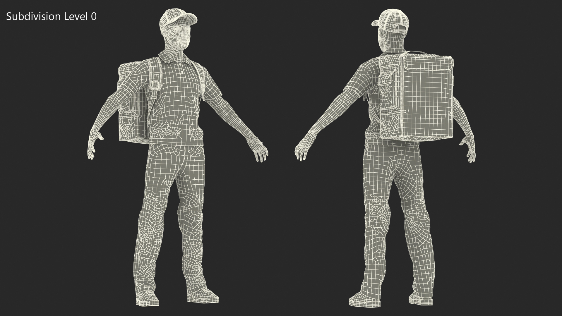 Food Delivery Man Rigged 3D model
