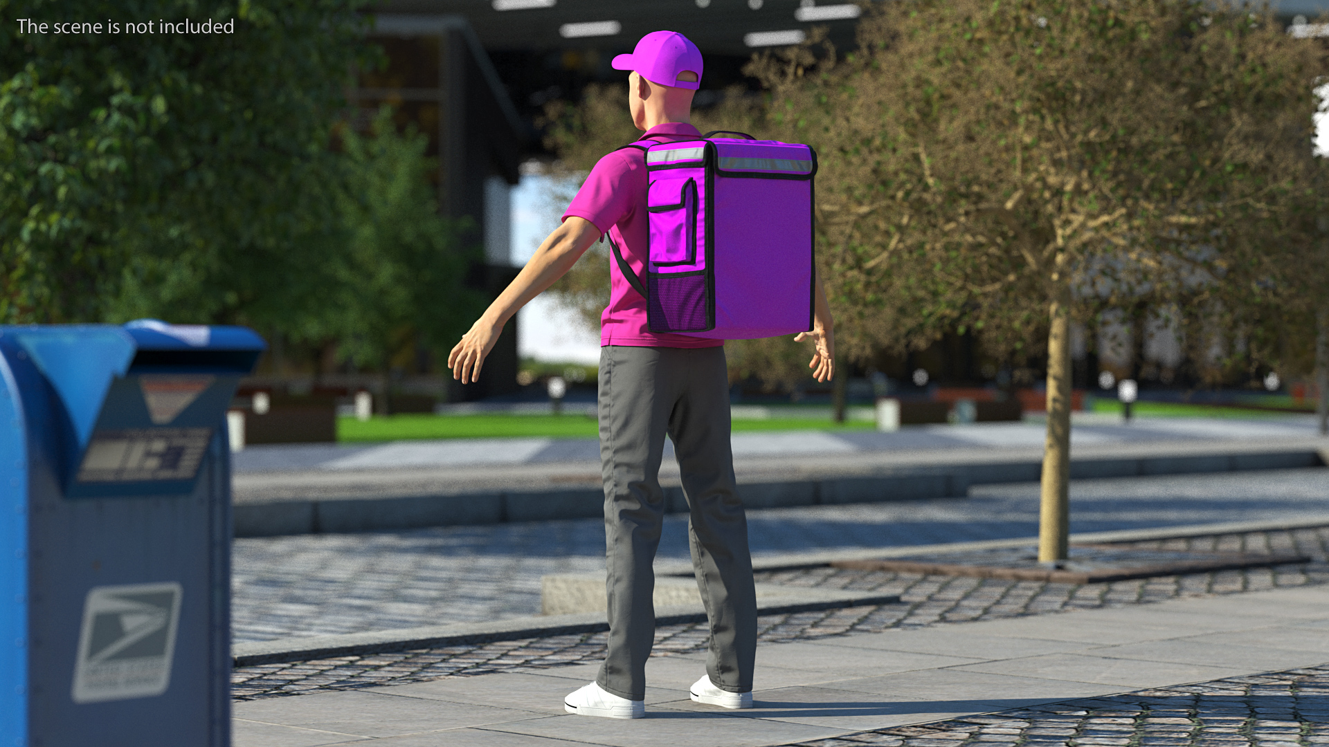 Food Delivery Man Rigged 3D model