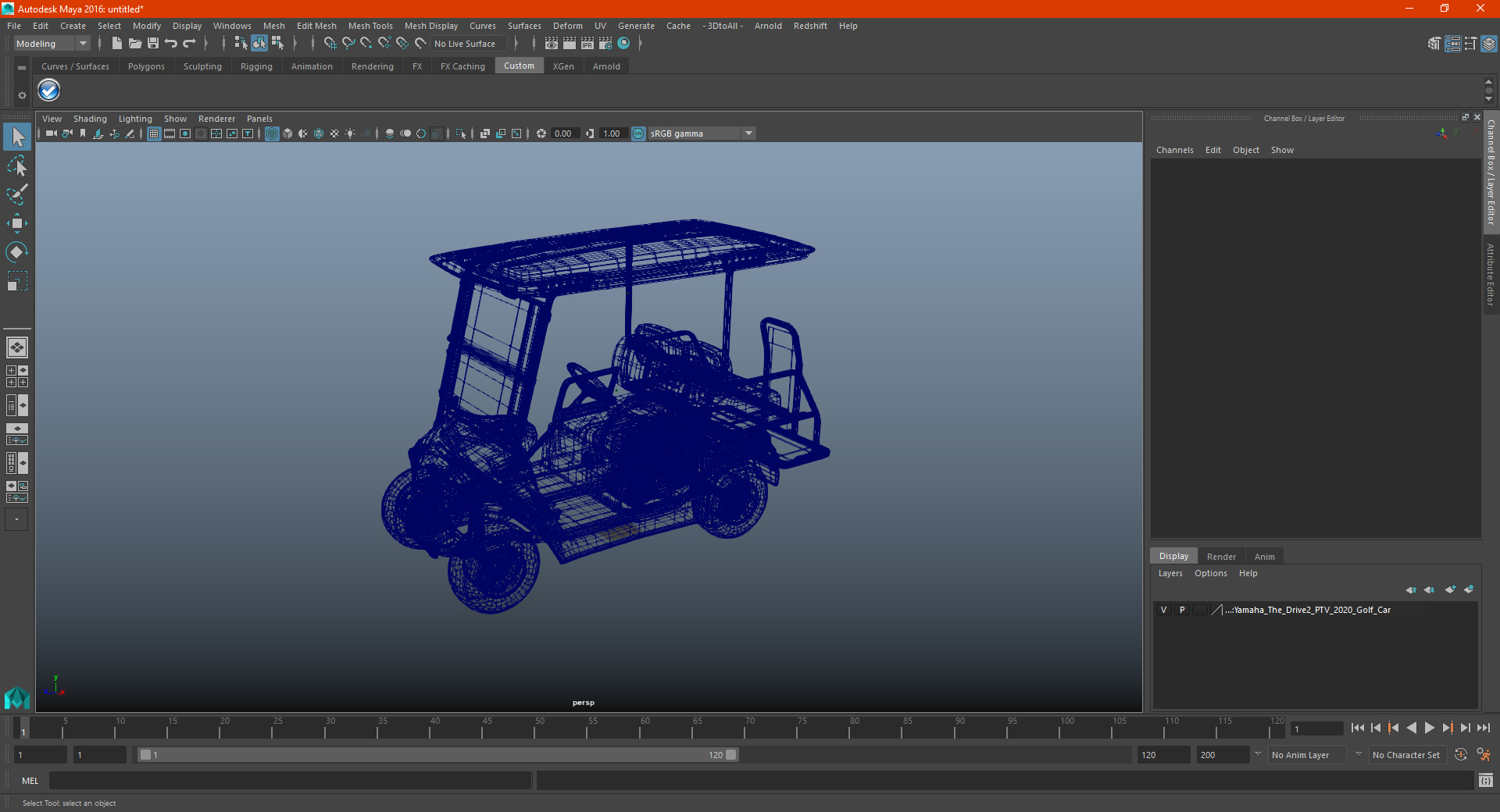 3D model Yamaha The Drive2 PTV 2020 Golf Car
