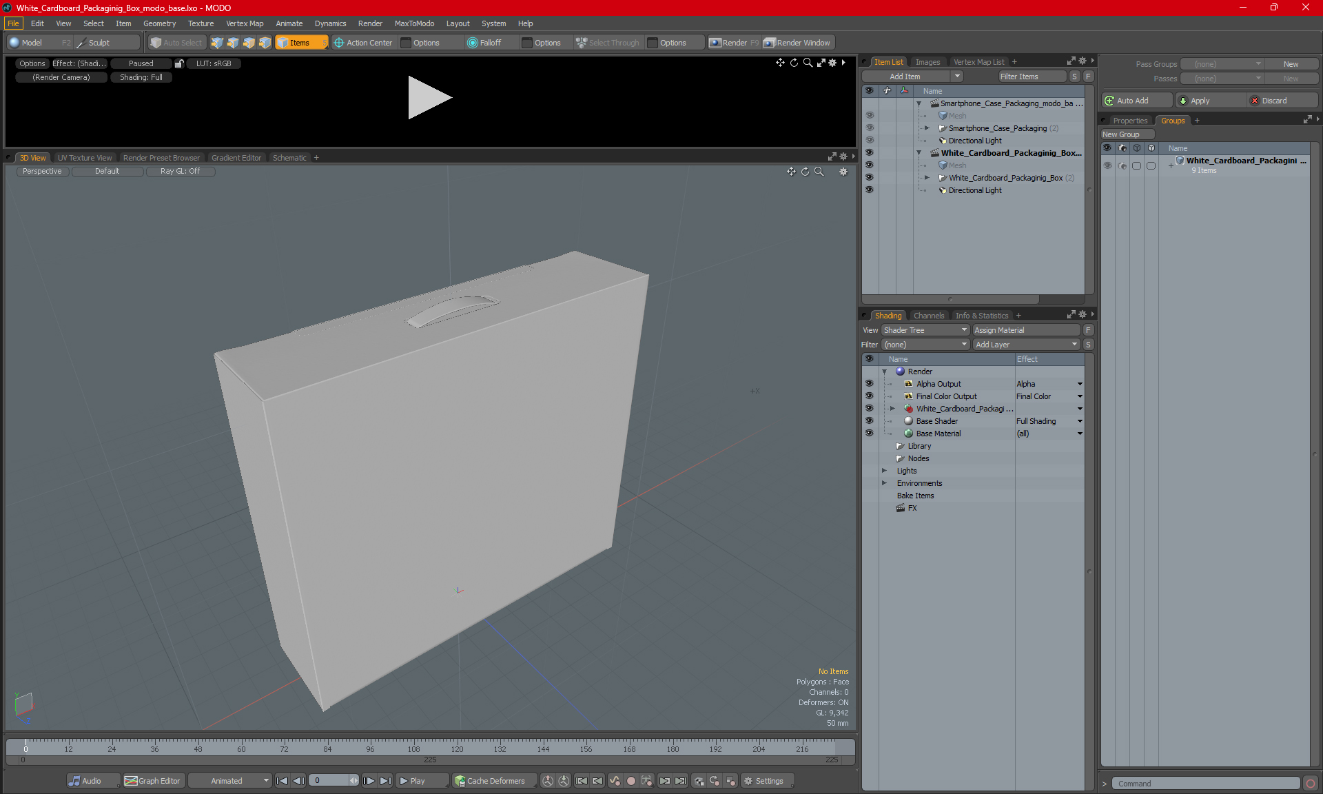 3D model White Cardboard Packaginig Box