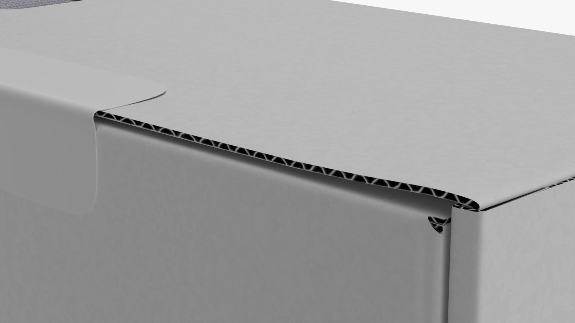 3D model White Cardboard Packaginig Box
