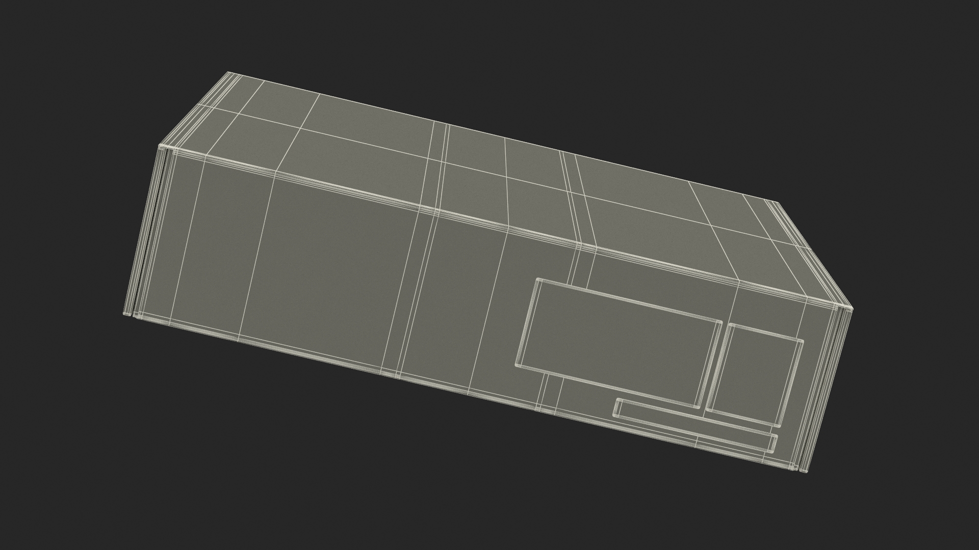 3D model White Cardboard Packaginig Box