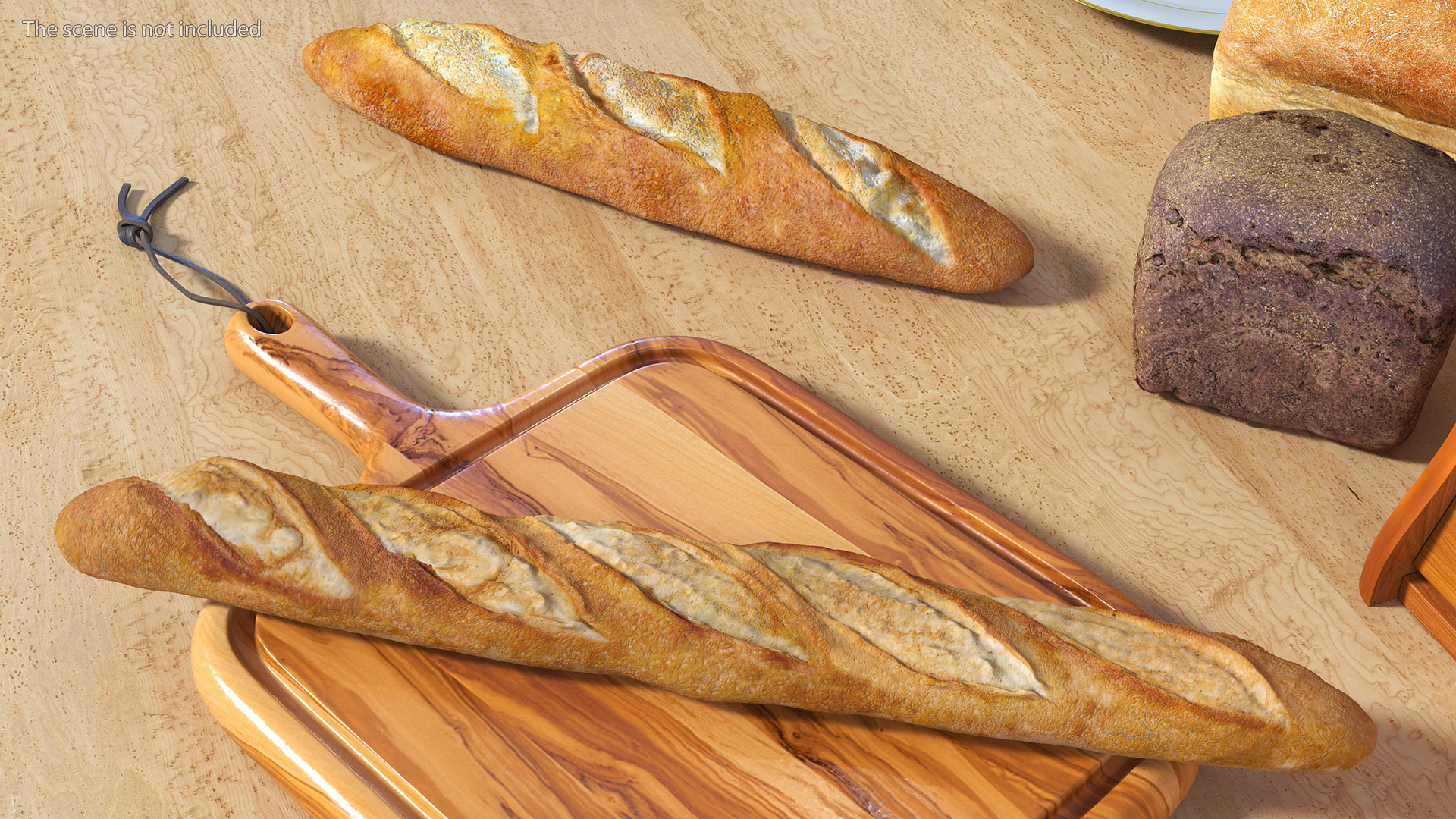 Baguette Bread 3D model