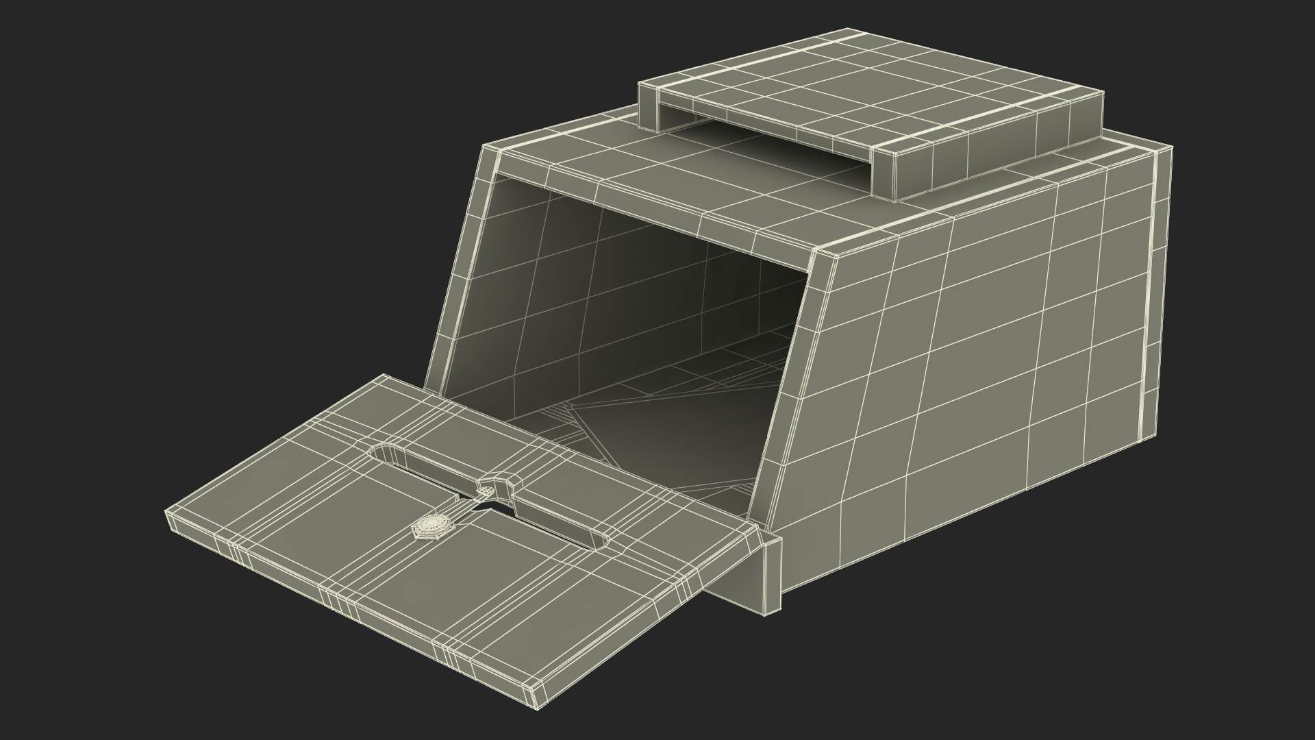 3D model Natural Pinewood Ballot Comment Box with Card