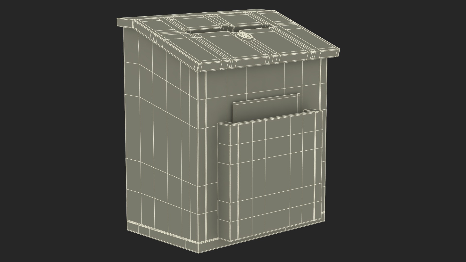 3D model Natural Pinewood Ballot Comment Box with Card