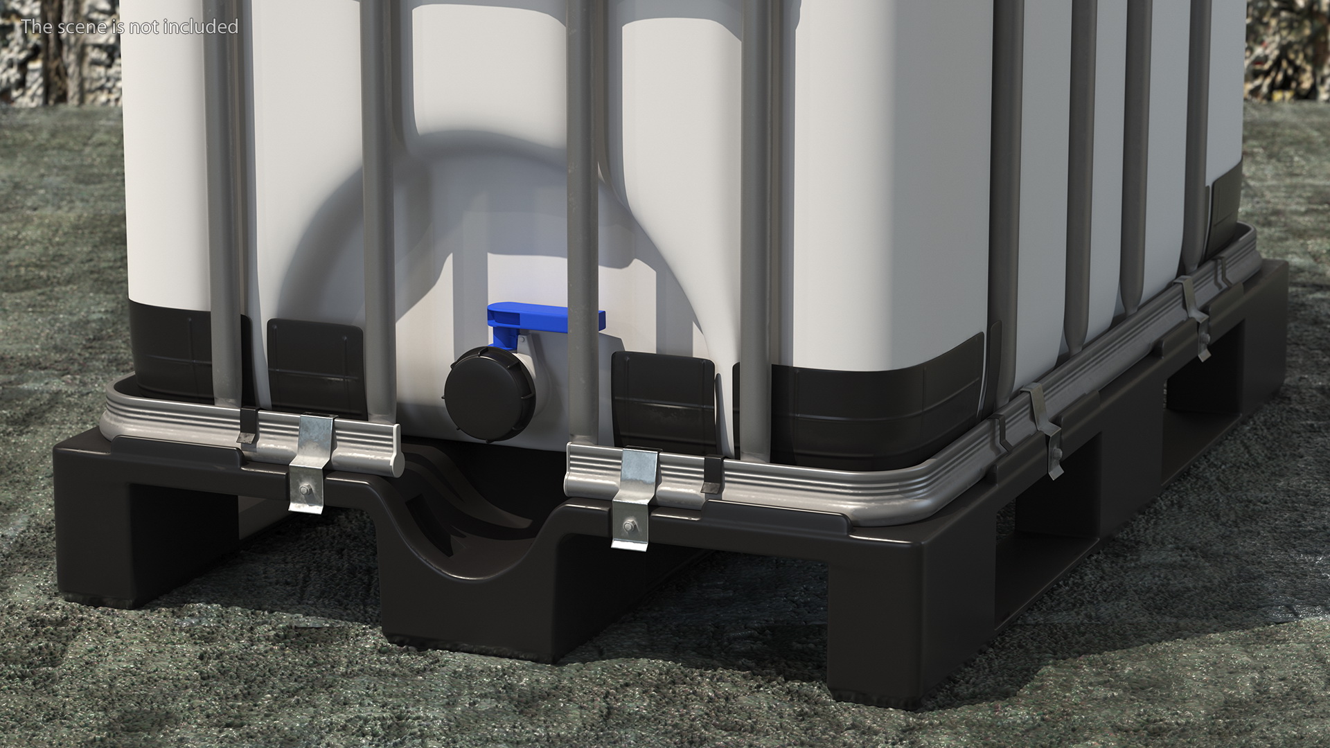 3D model Kruizinga IBC Container 640 Litre UN Approved Plastic Pallet