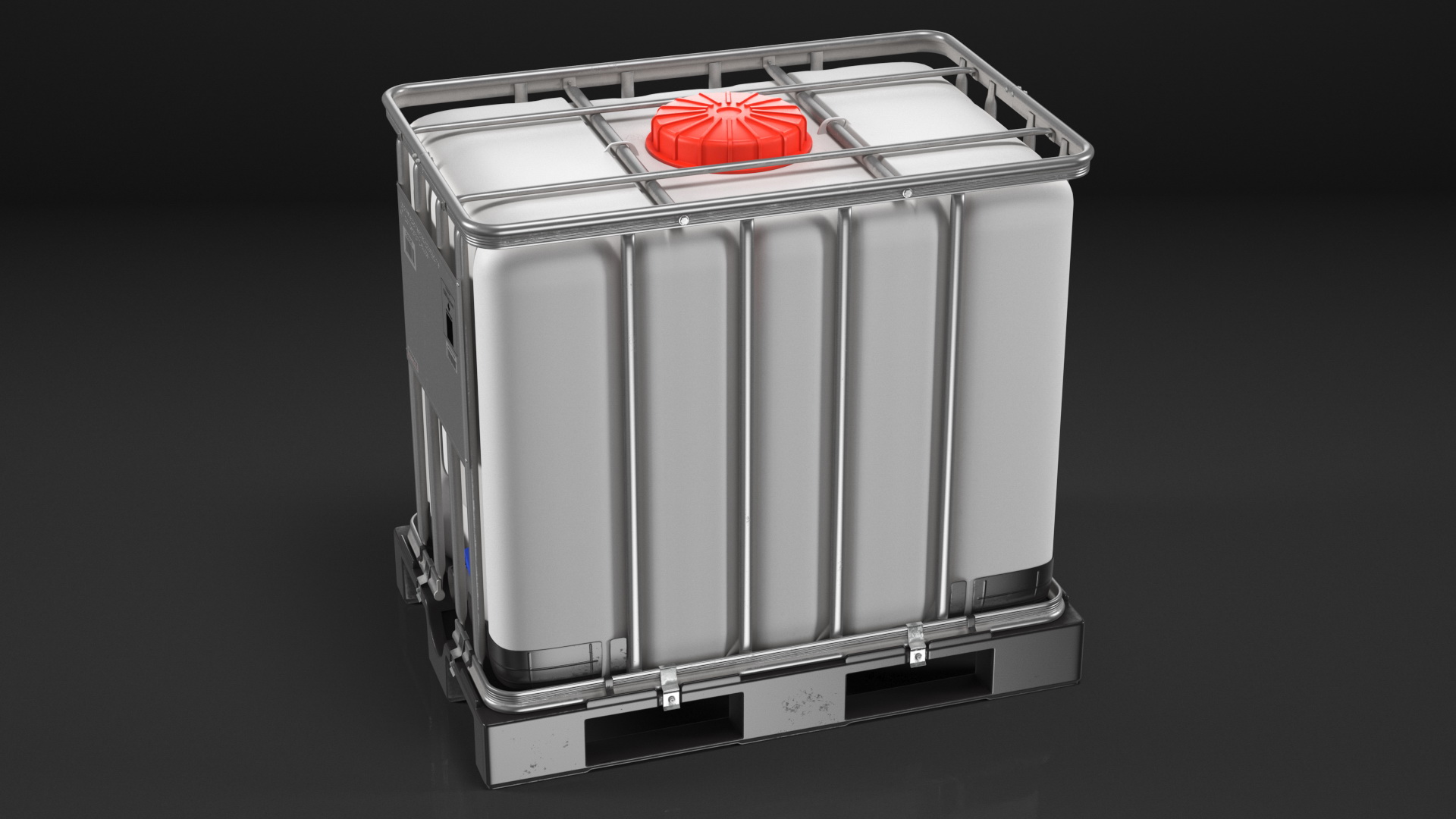 3D model Kruizinga IBC Container 640 Litre UN Approved Plastic Pallet