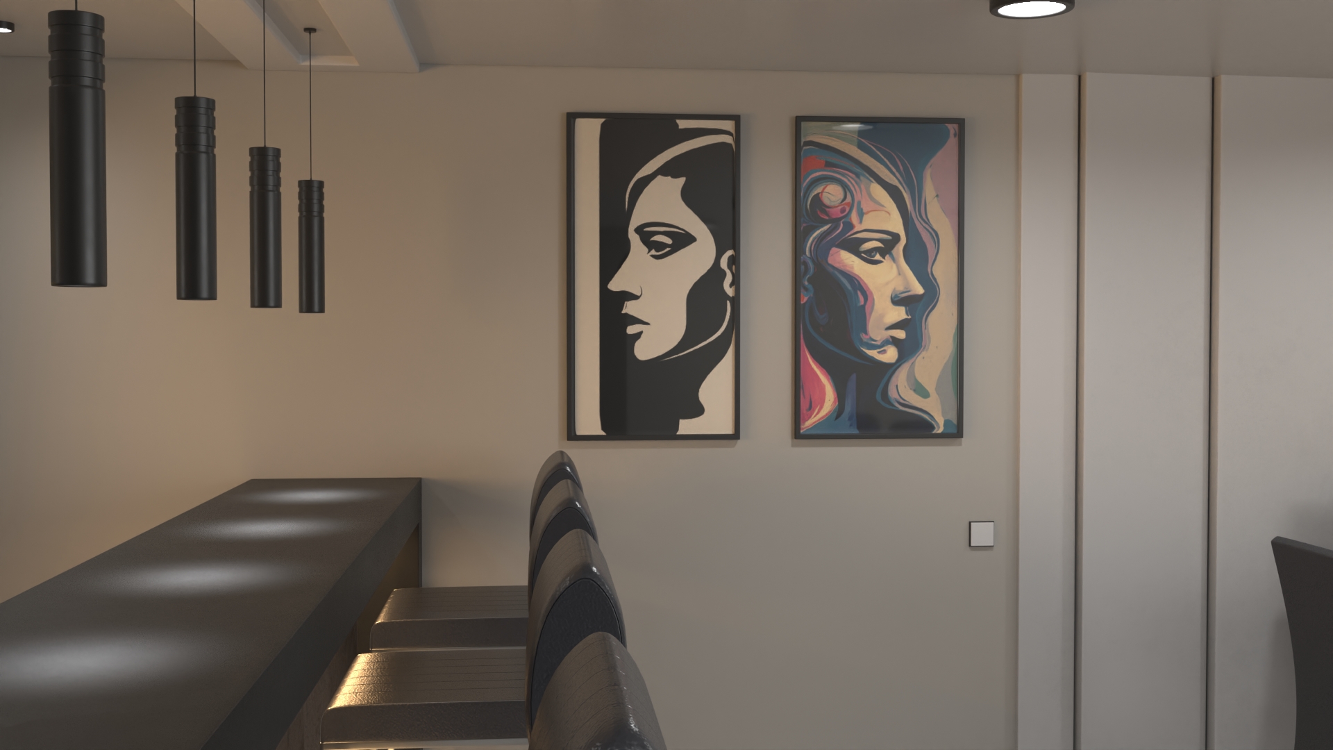3D model Private Home Bar No Light