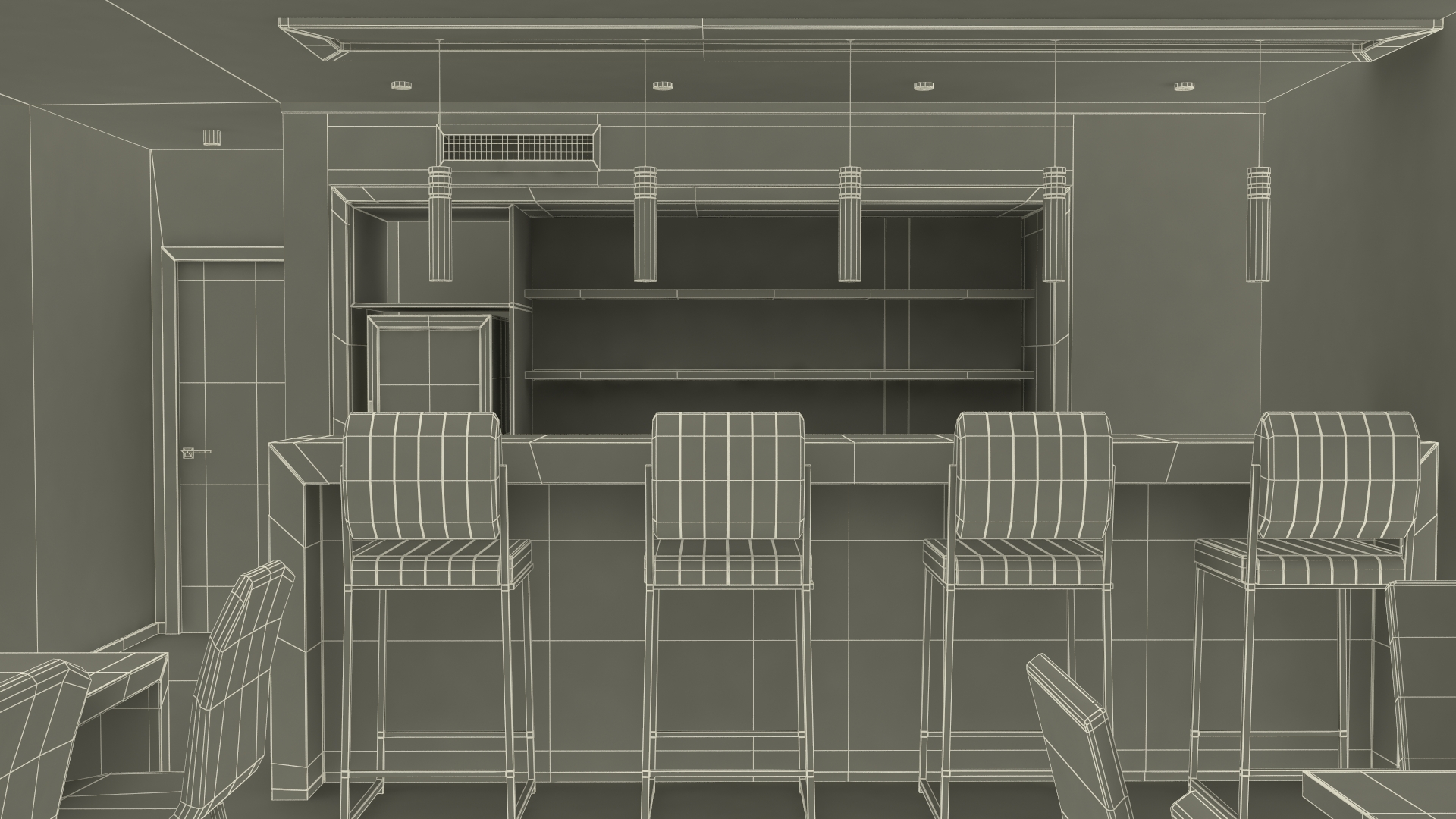 3D model Private Home Bar No Light