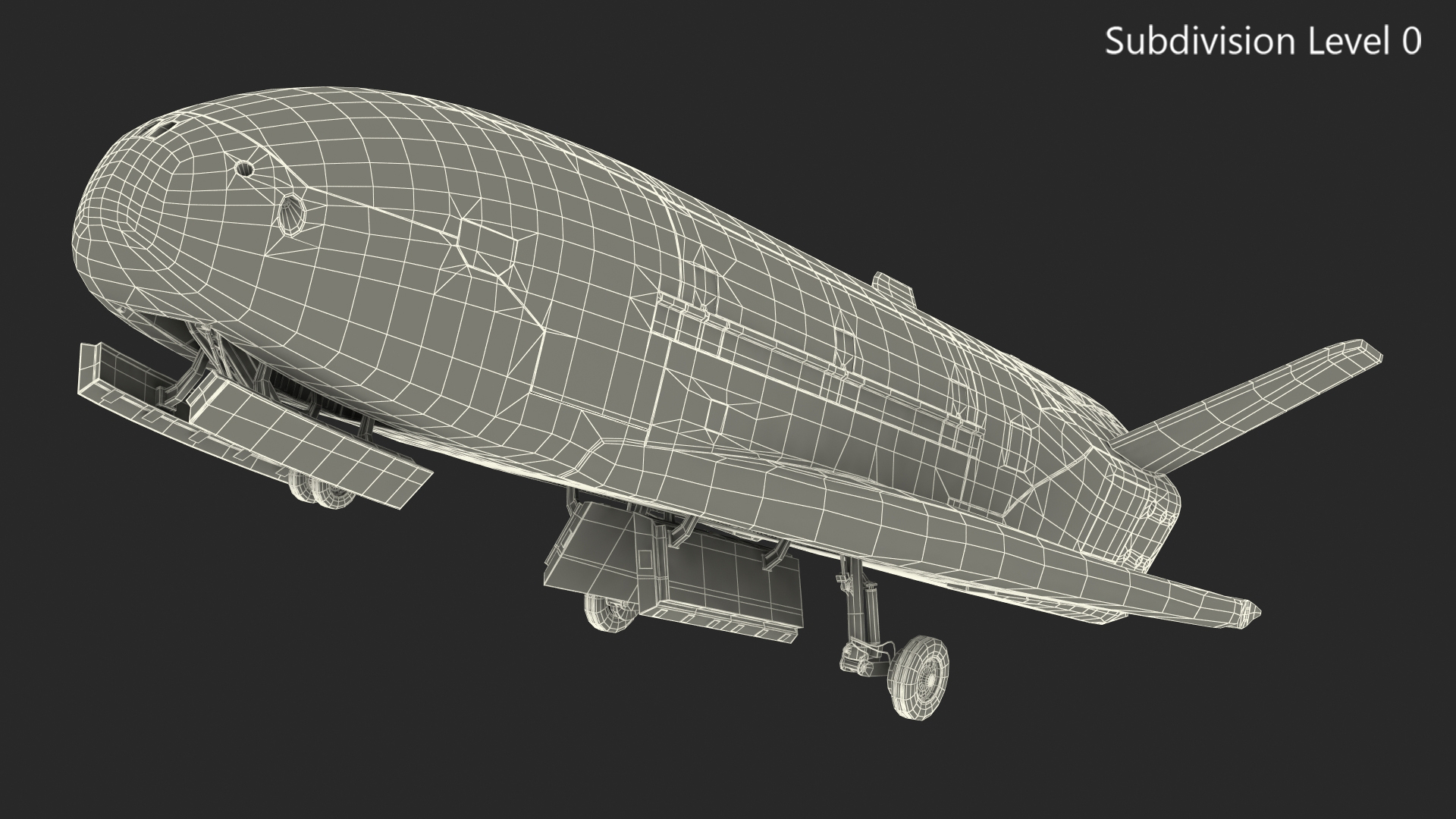 3D model Boeing X37 Reusable Robotic Spacecraft Rigged