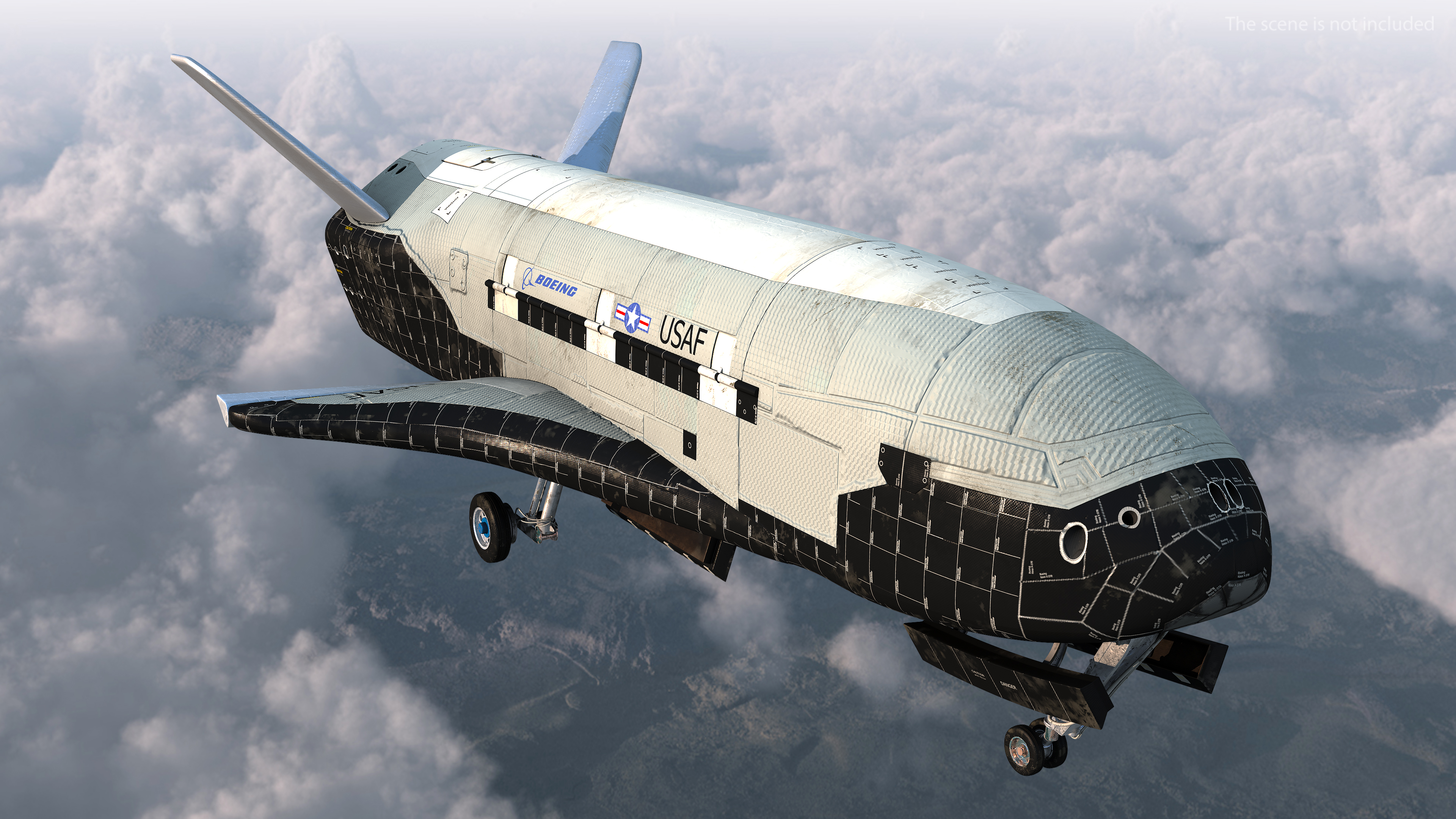 3D model Boeing X37 Reusable Robotic Spacecraft Rigged