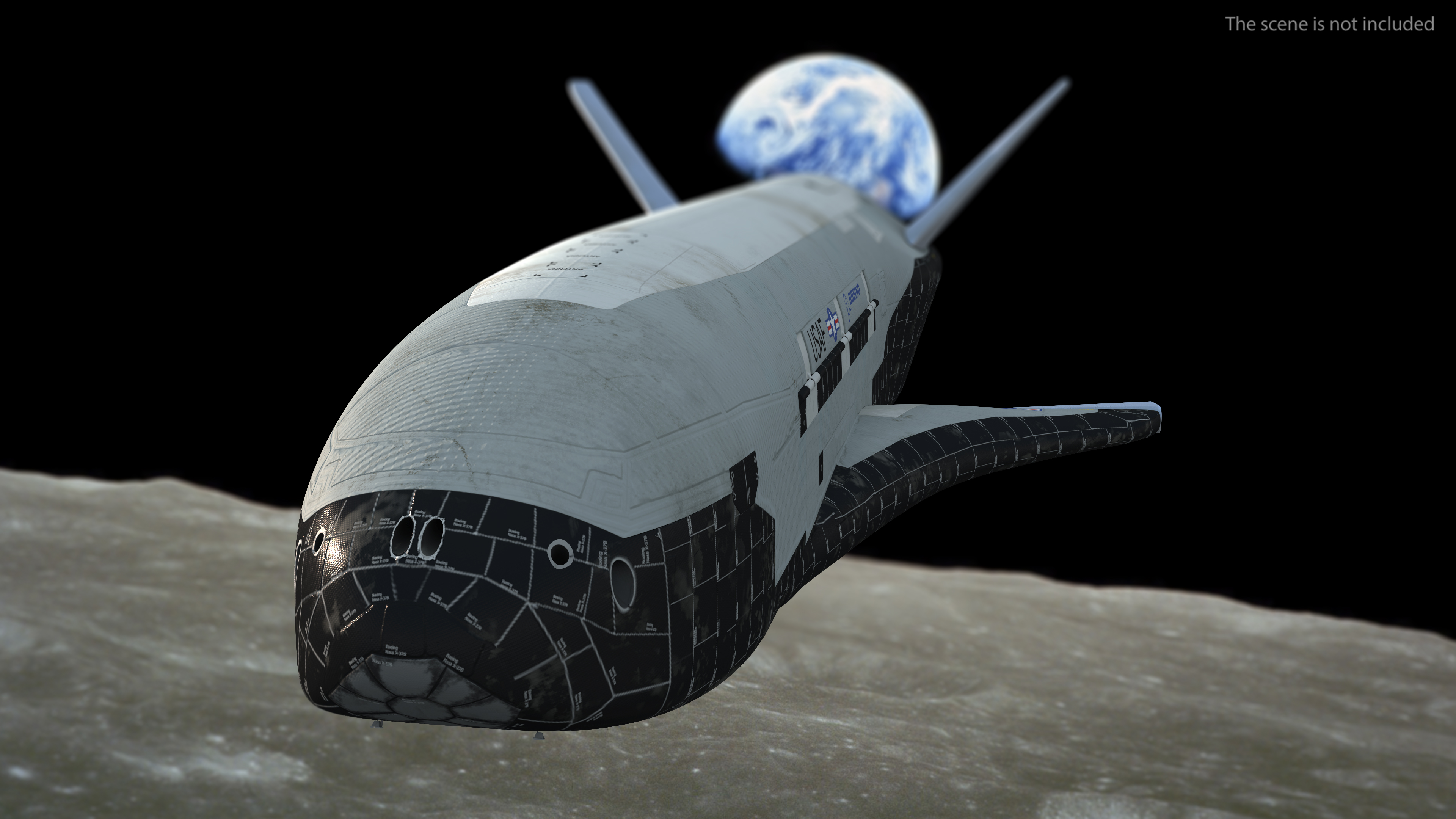 3D model Boeing X37 Reusable Robotic Spacecraft Rigged