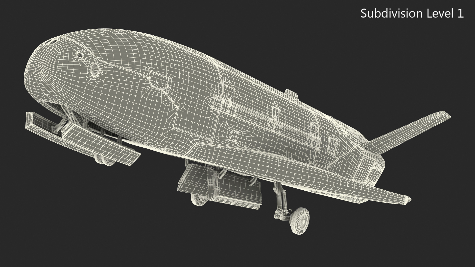 3D model Boeing X37 Reusable Robotic Spacecraft Rigged
