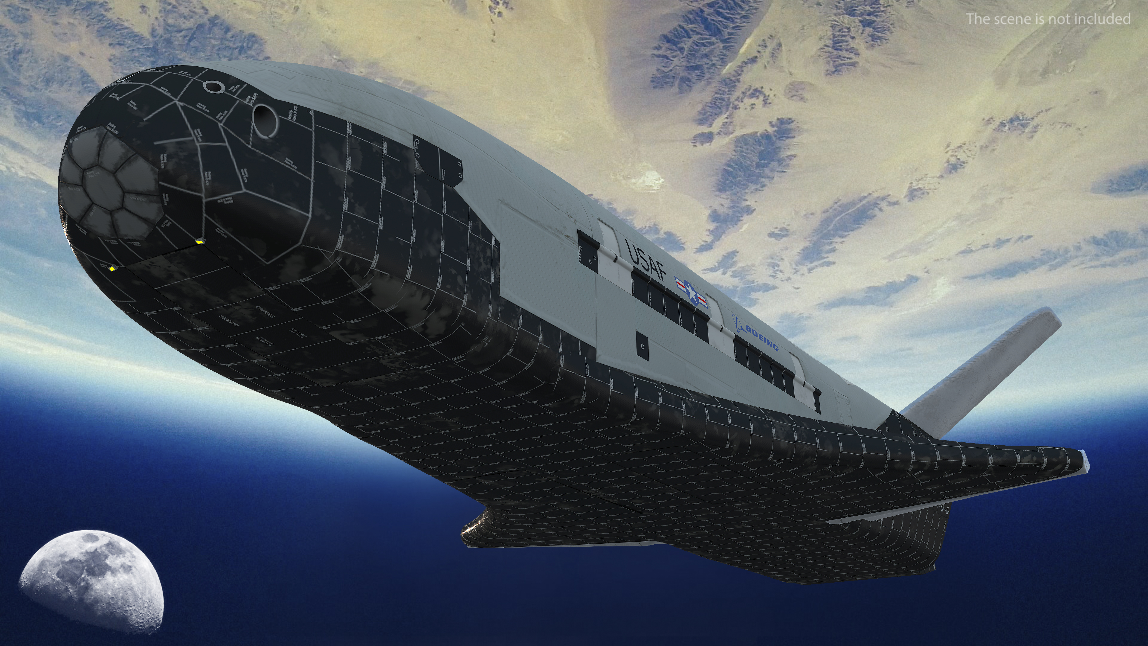 3D model Boeing X37 Reusable Robotic Spacecraft Rigged