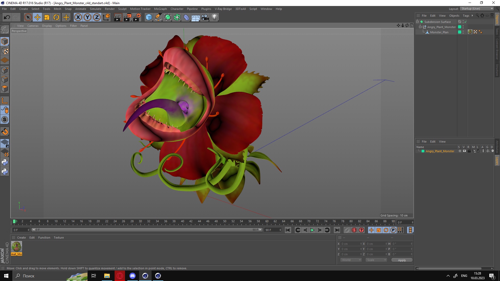 Angry Plant Monster 3D model