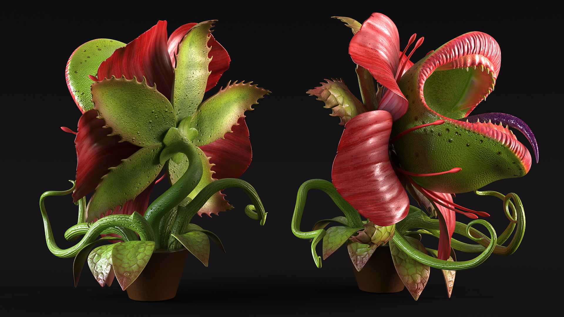 Angry Plant Monster 3D model