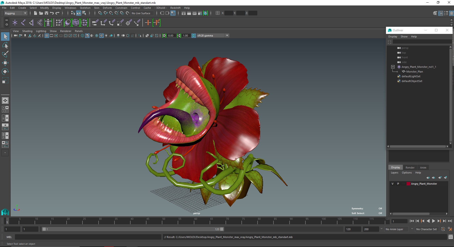 Angry Plant Monster 3D model