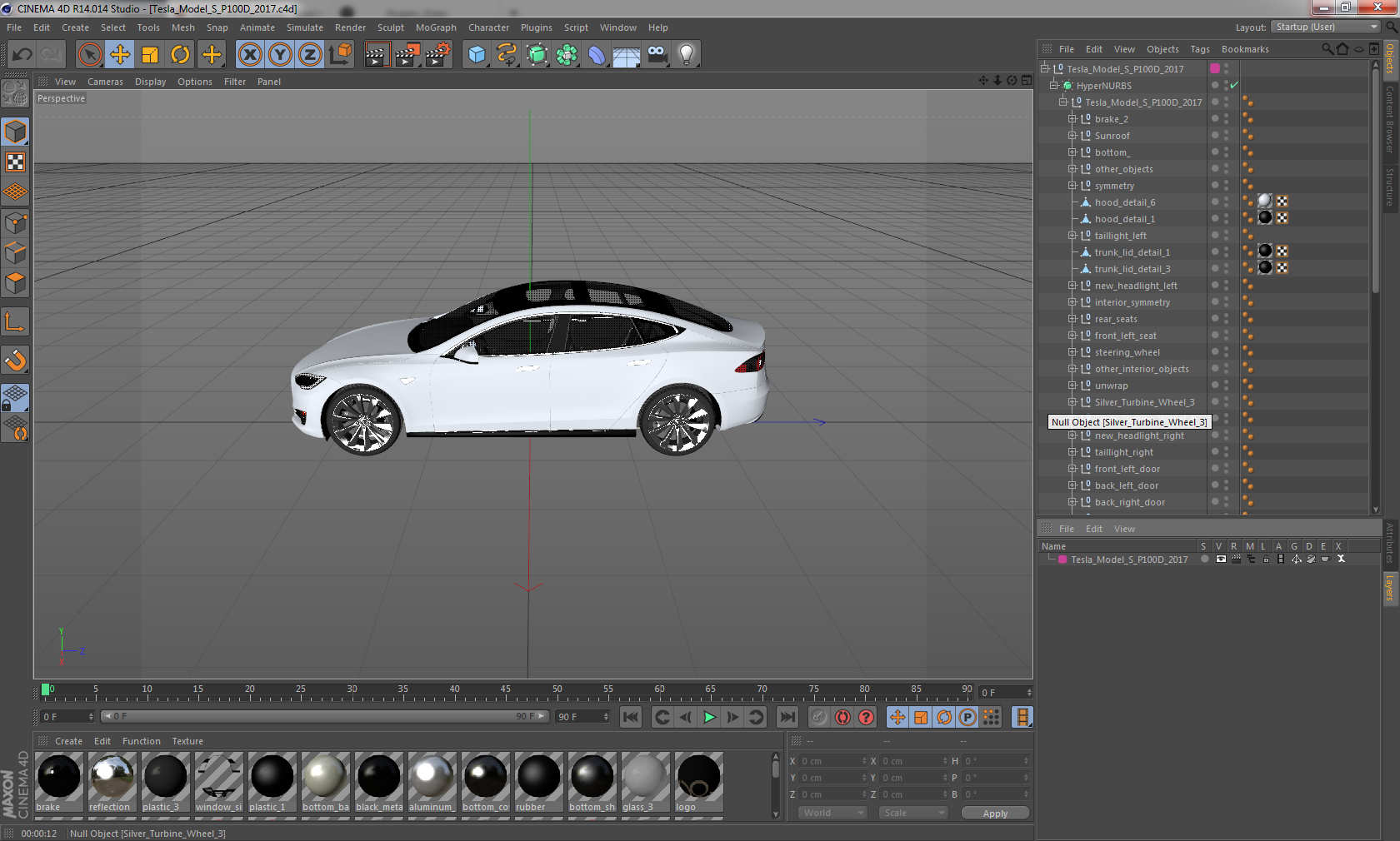 Tesla Model S P100D 2017 3D model