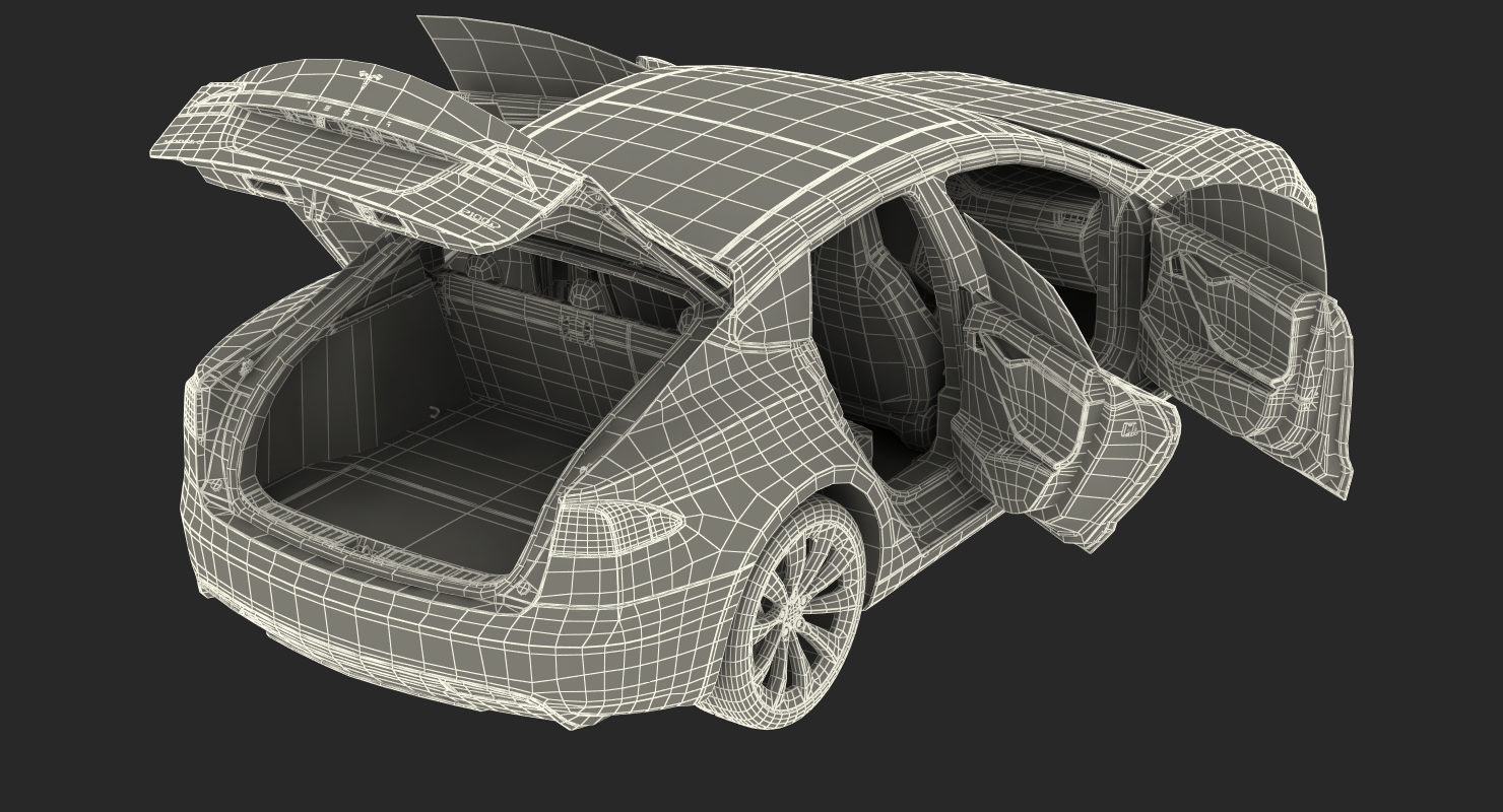 Tesla Model S P100D 2017 3D model