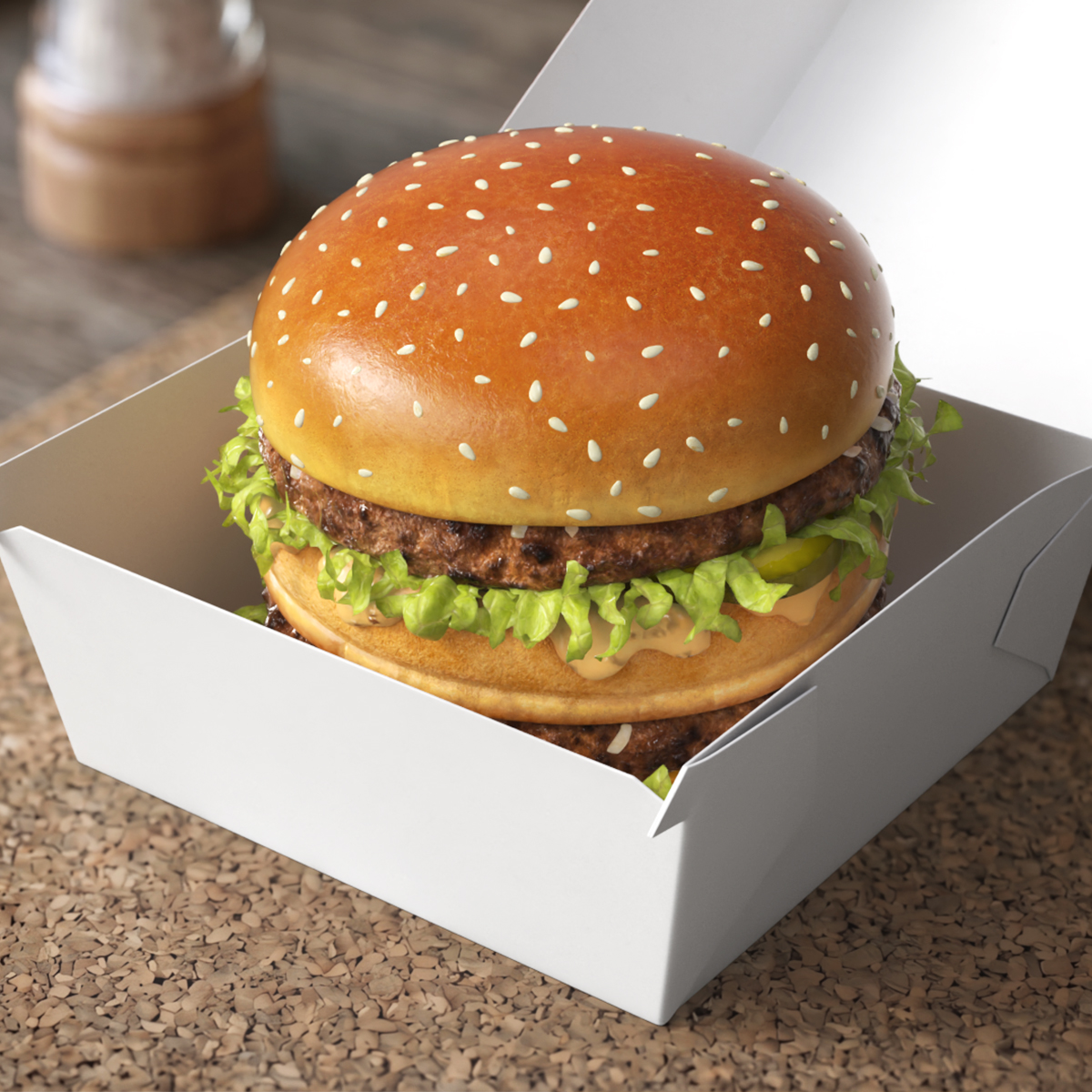 McDonalds Big Mac in Burger Box