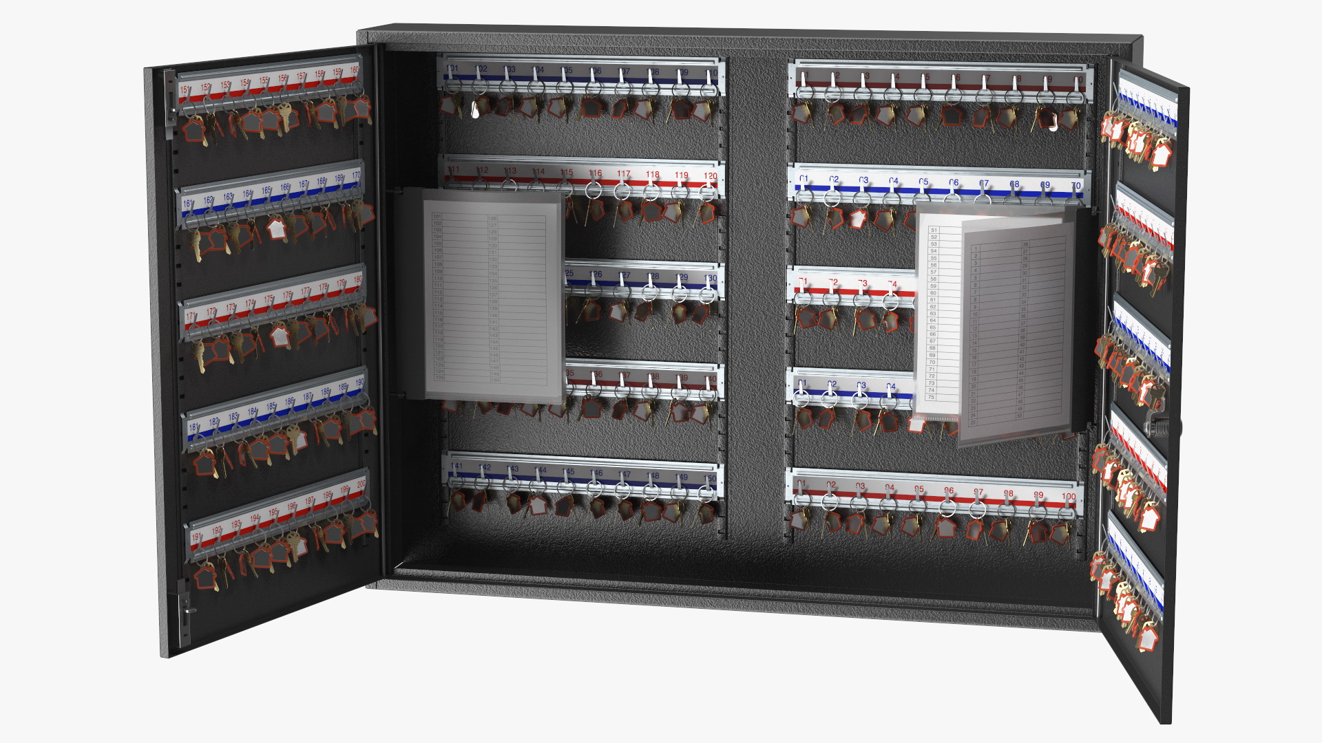 Large Key Cabinet With Keys 3D