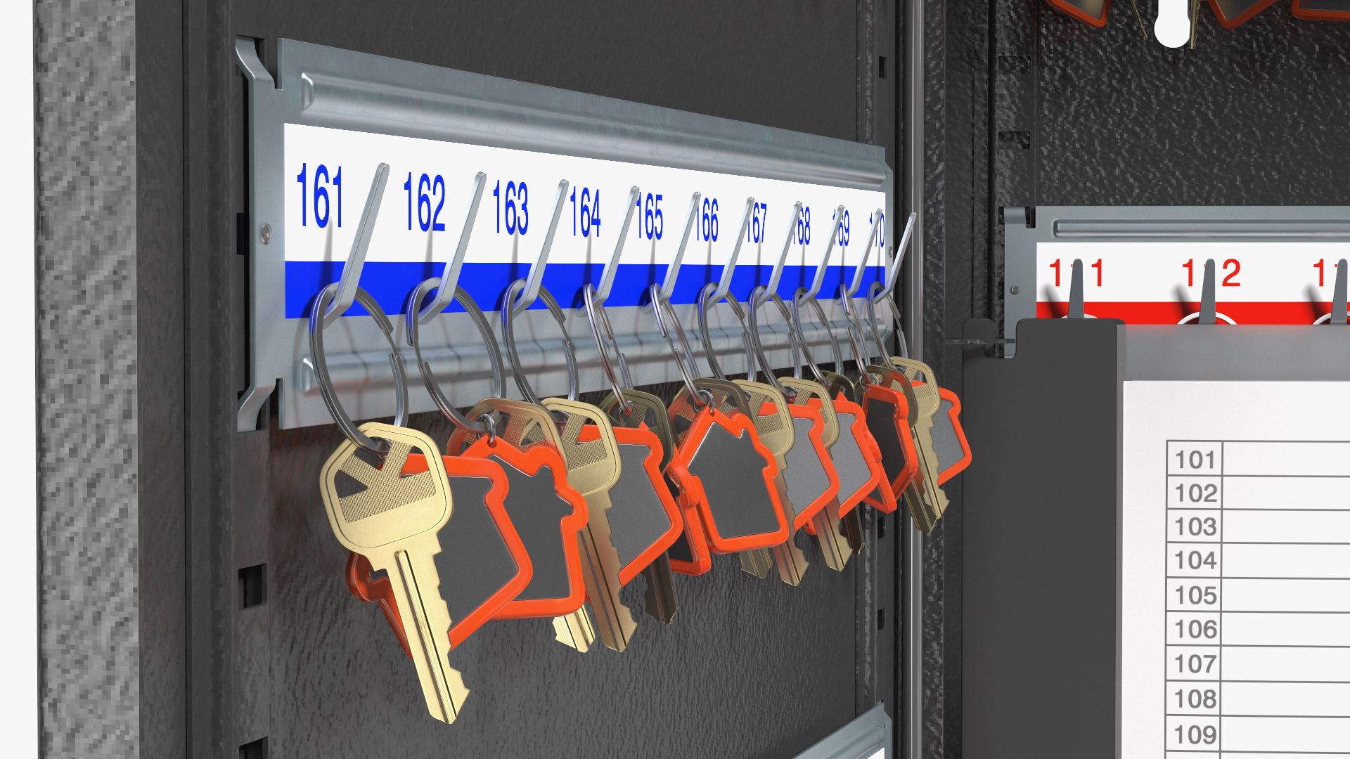 Large Key Cabinet With Keys 3D