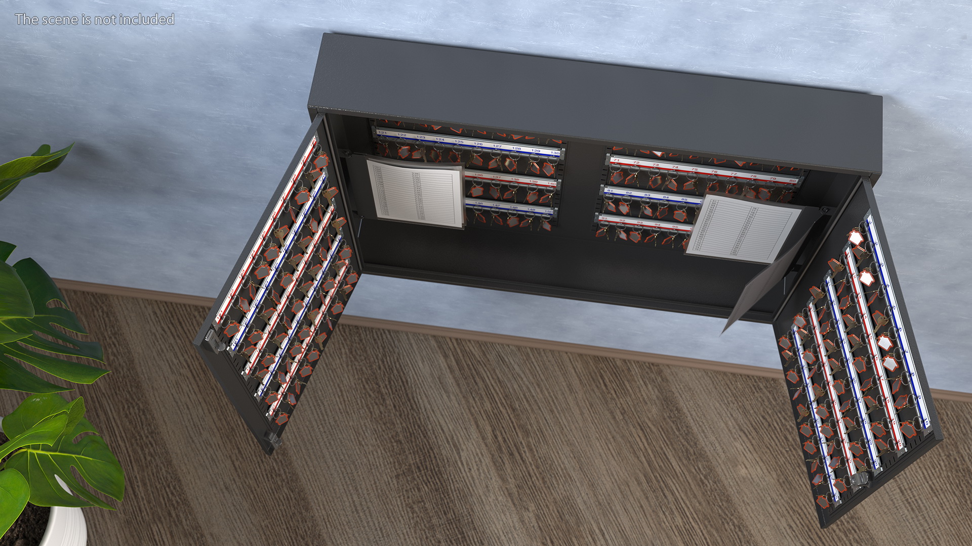 Large Key Cabinet With Keys 3D