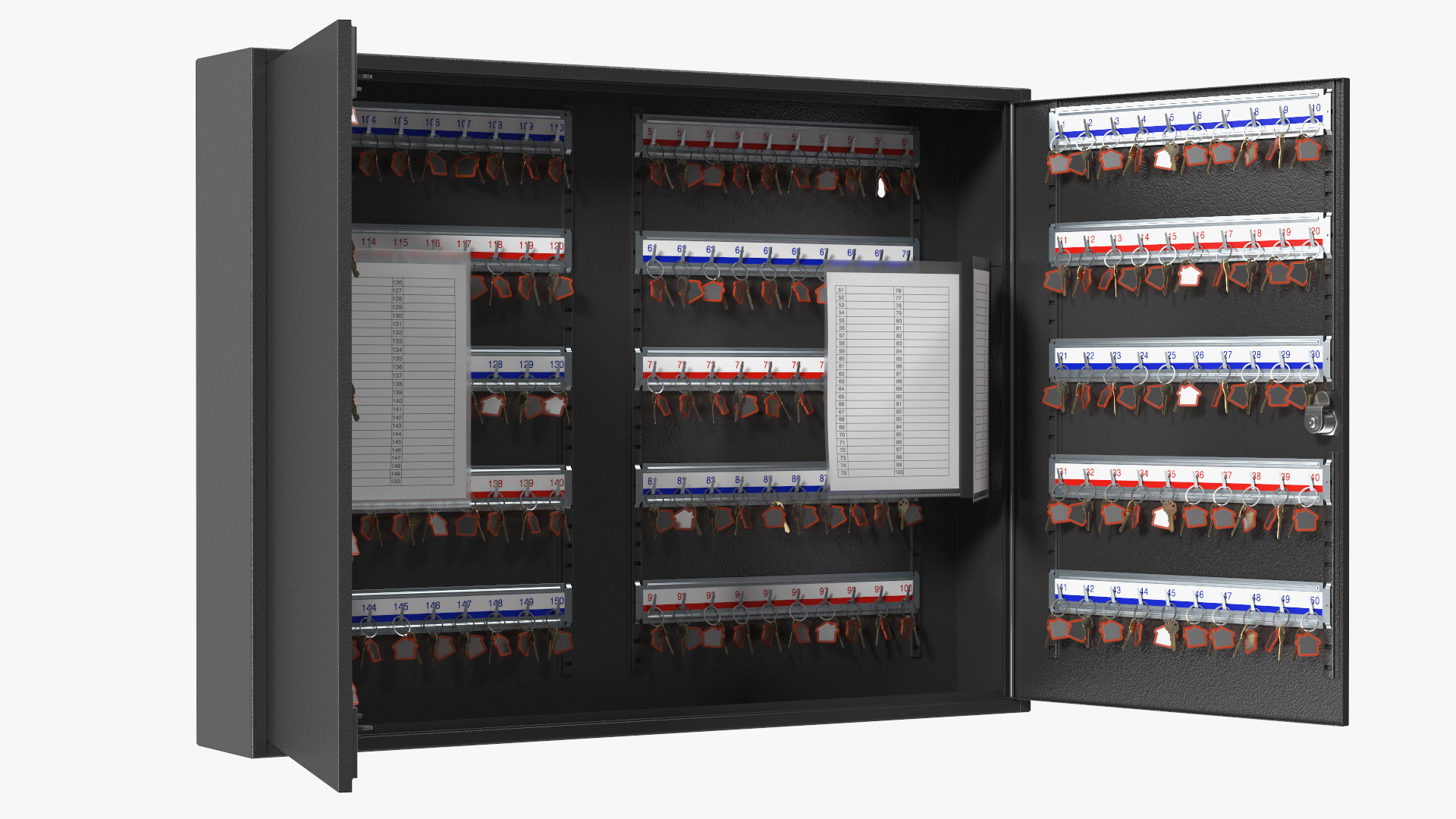 Large Key Cabinet With Keys 3D