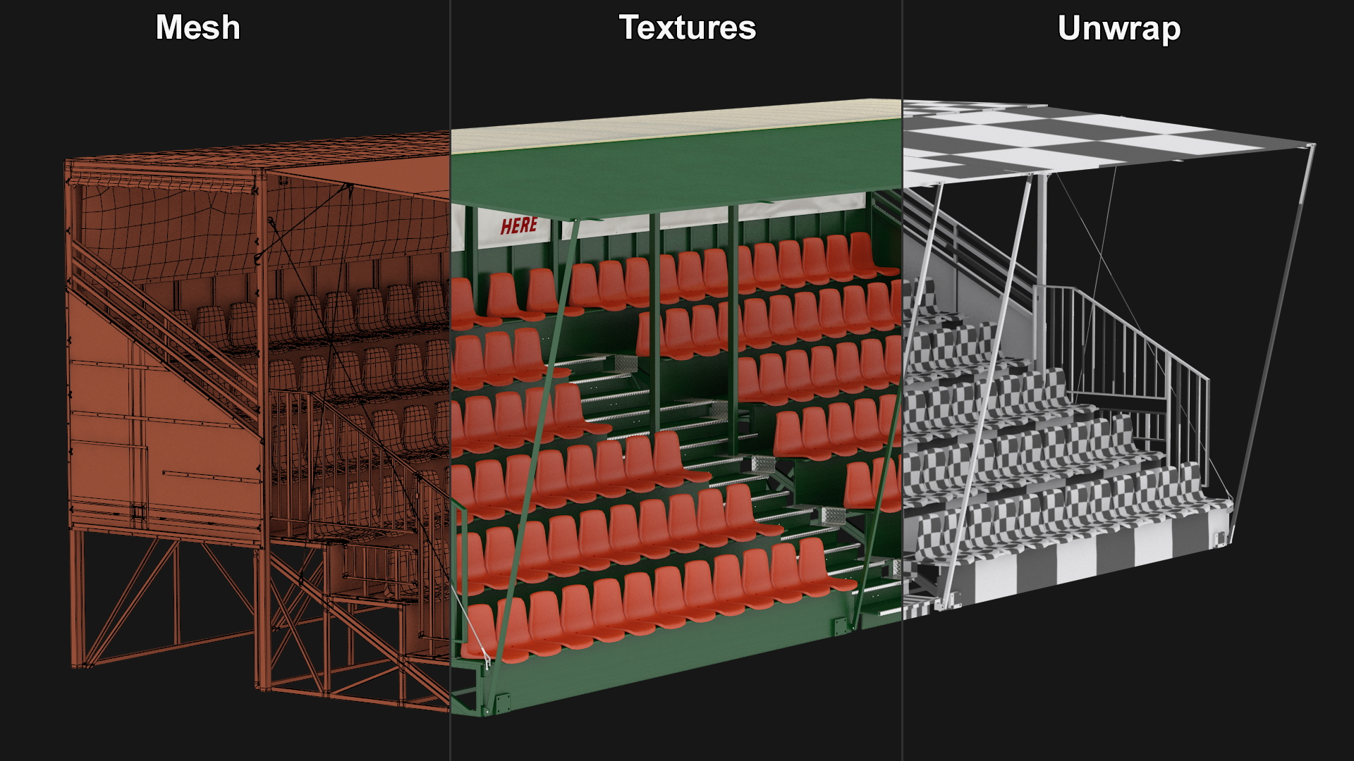 3D Mobile Tiered Seating