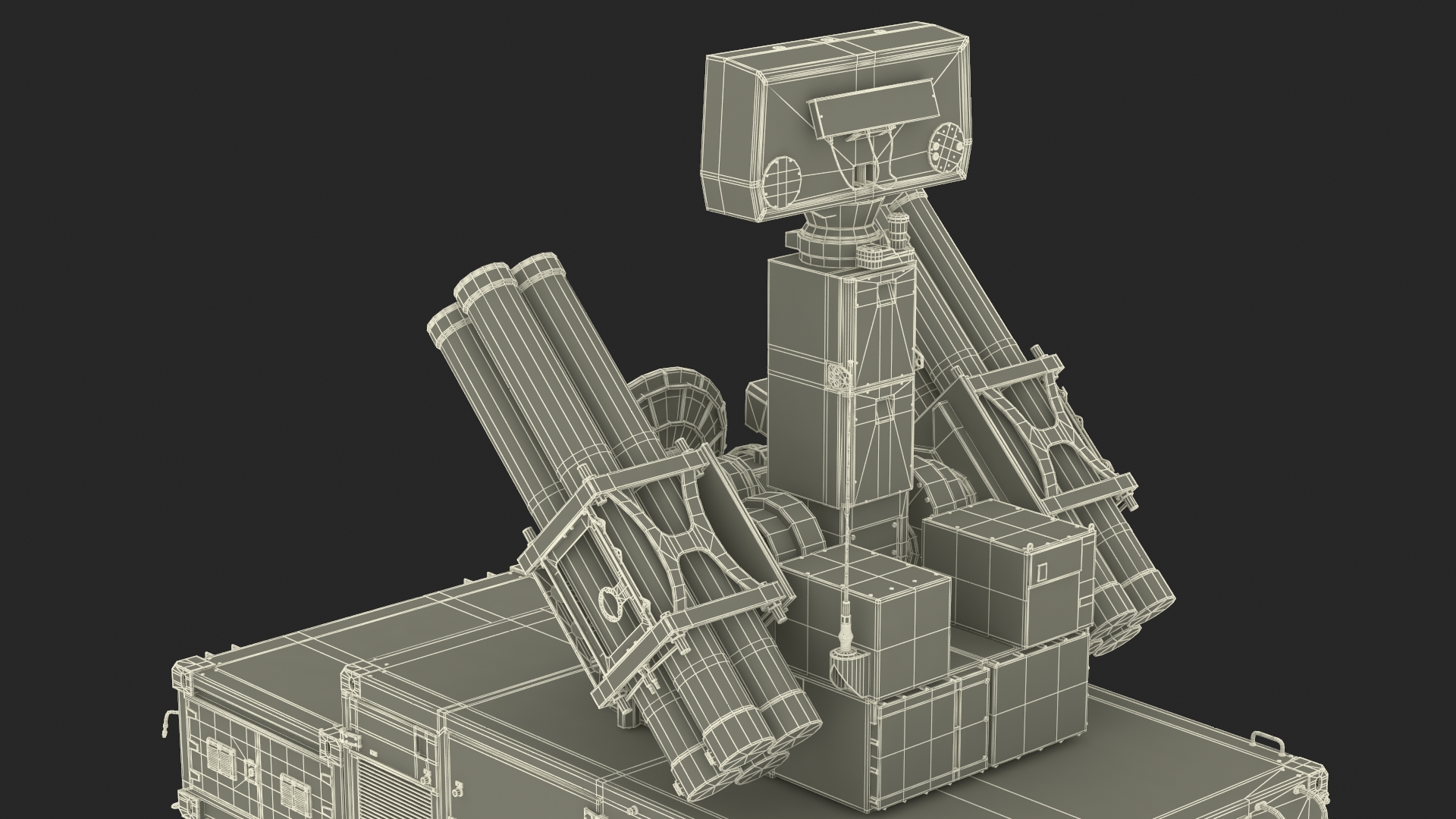 3D Crotale NG Air Defense Missile System Rigged for Maya model