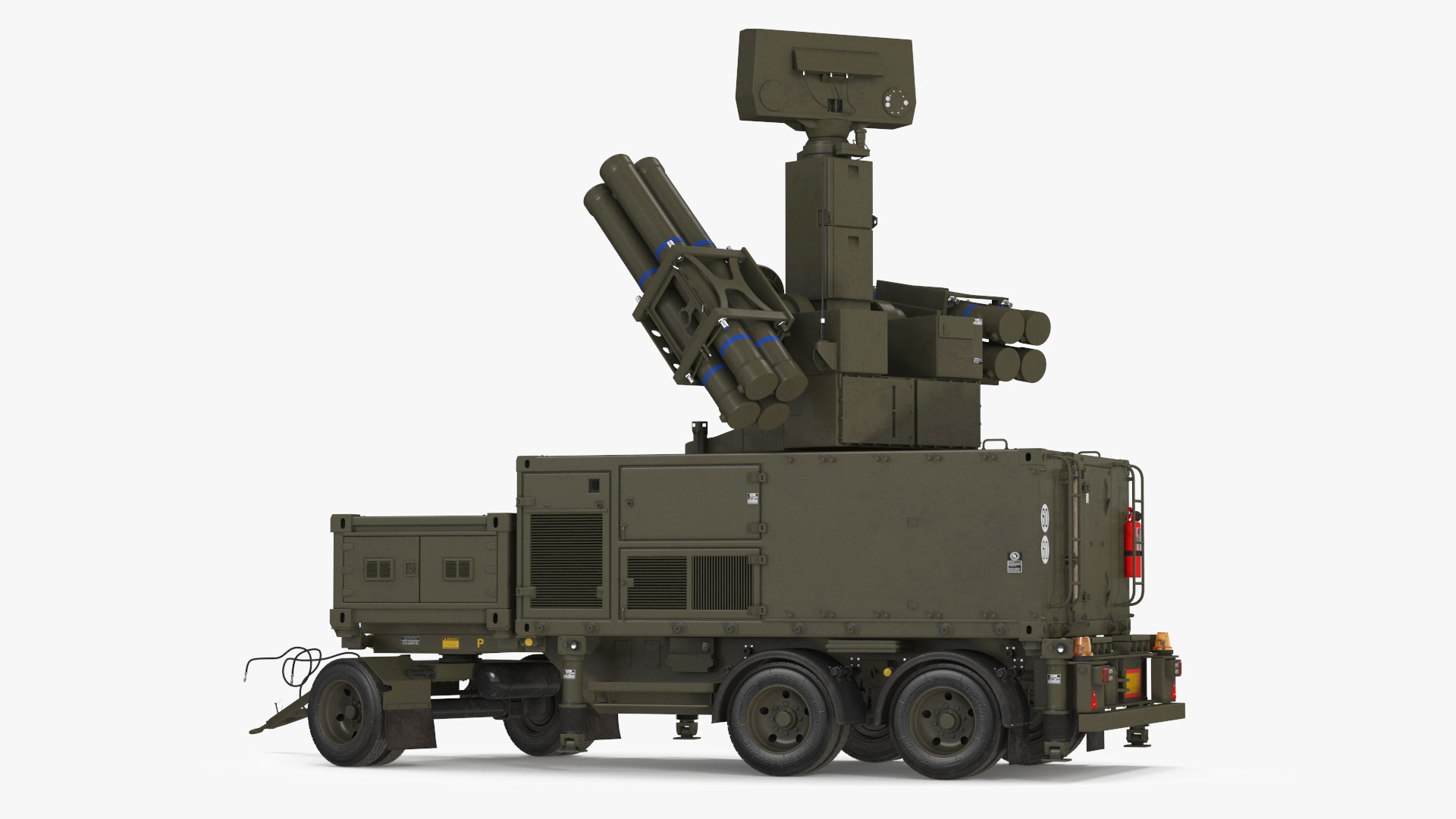 3D Crotale NG Air Defense Missile System Rigged for Maya model