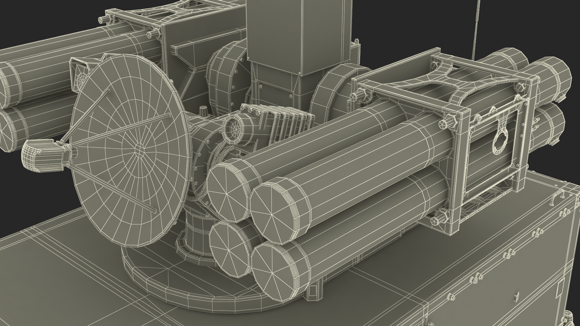 3D Crotale NG Air Defense Missile System Rigged for Maya model