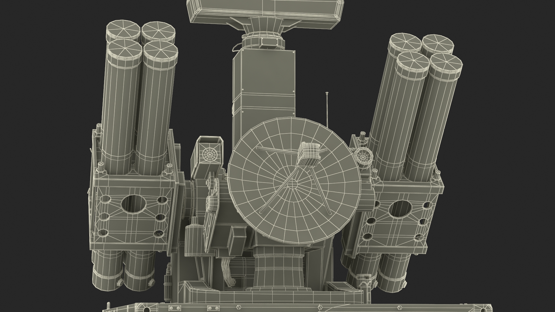 3D Crotale NG Air Defense Missile System Rigged for Maya model