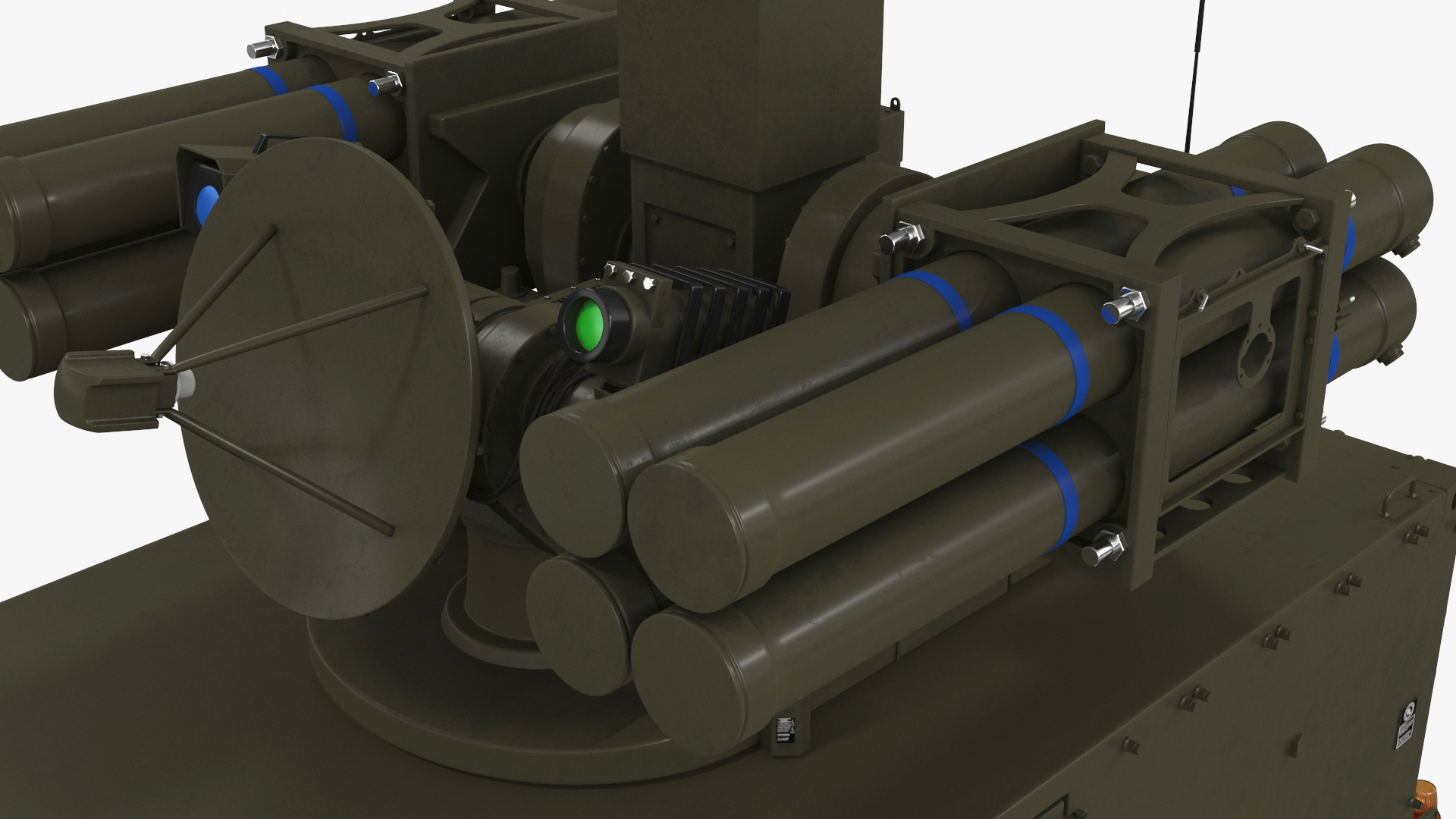 3D Crotale NG Air Defense Missile System Rigged for Maya model