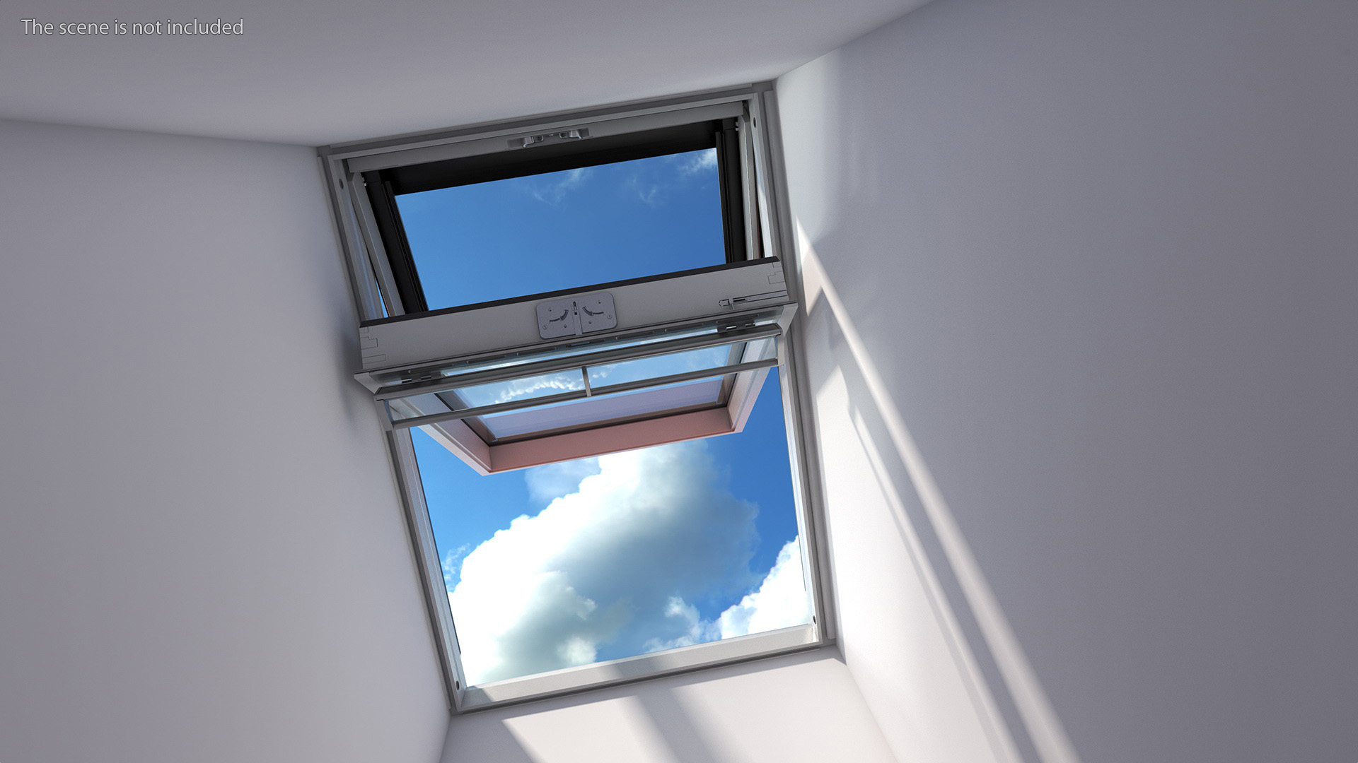 3D model Center Pivot Roof Window 78 x 118 Rigged