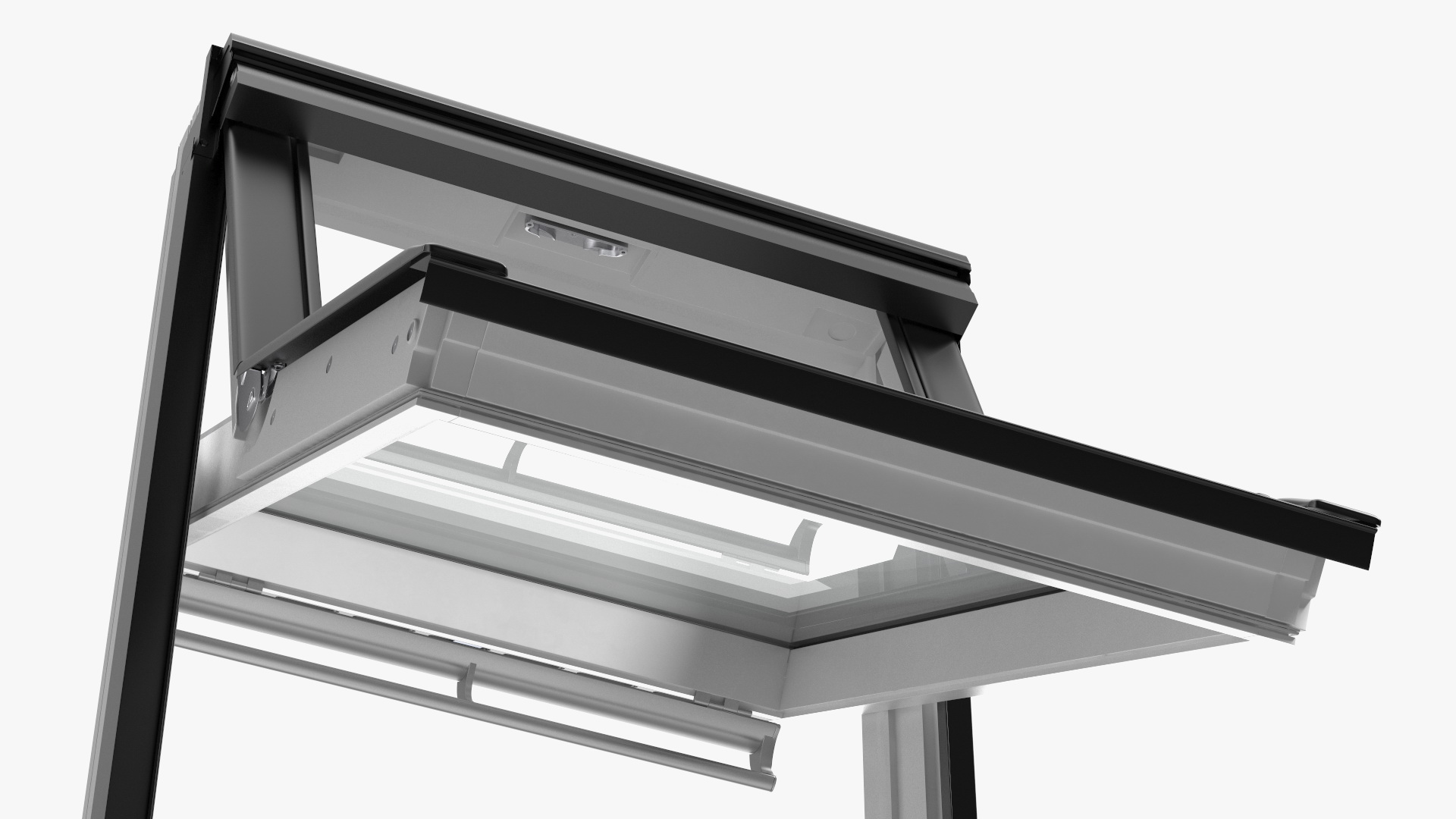 3D model Center Pivot Roof Window 78 x 118 Rigged