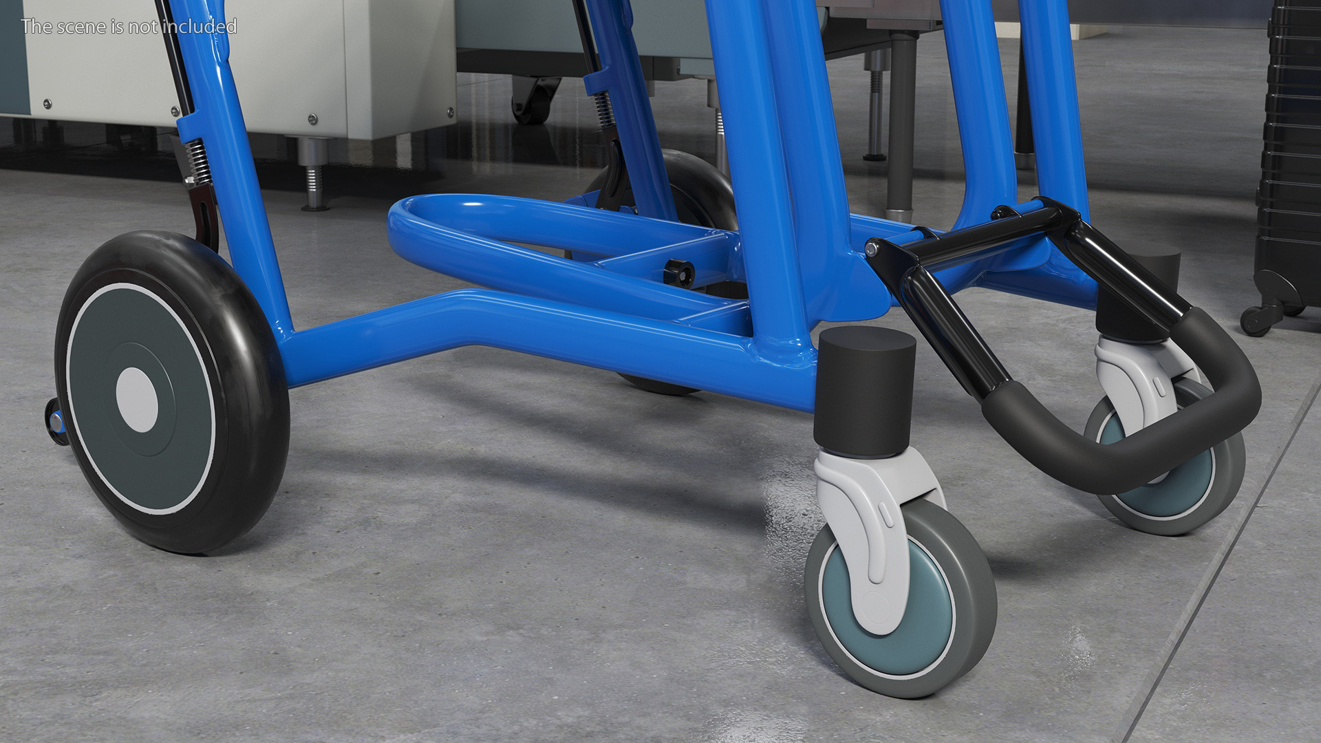 3D Airport Wheelchair Blue model