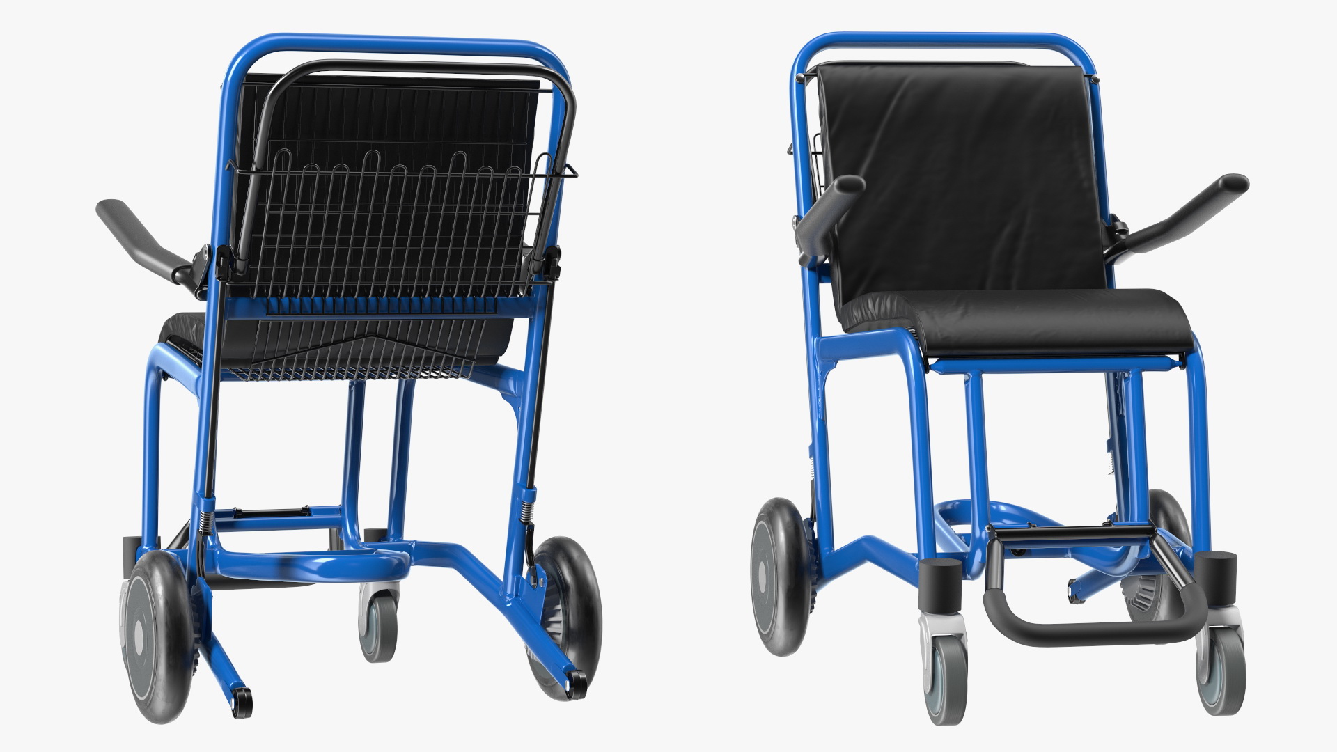 3D Airport Wheelchair Blue model