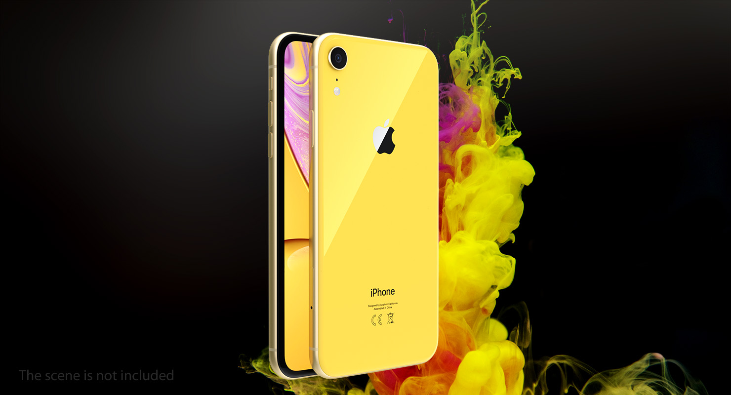 3D iPhone XR Yellow