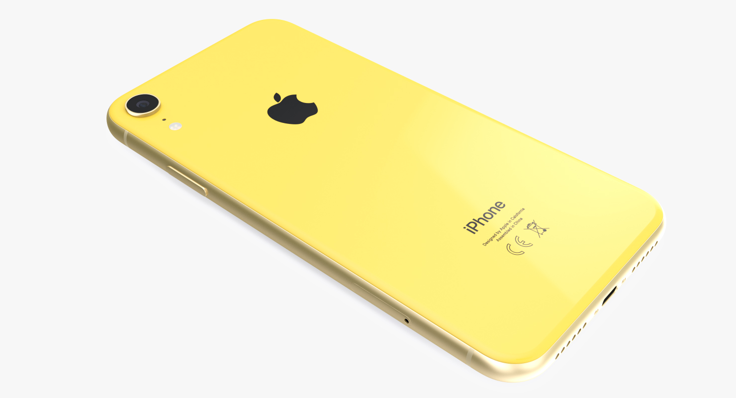 3D iPhone XR Yellow