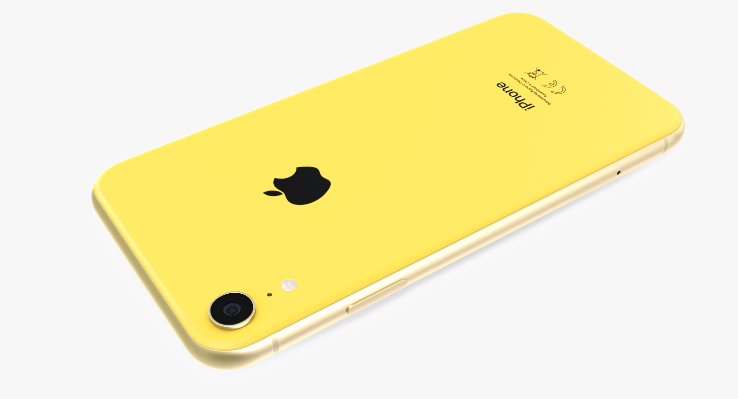 3D iPhone XR Yellow