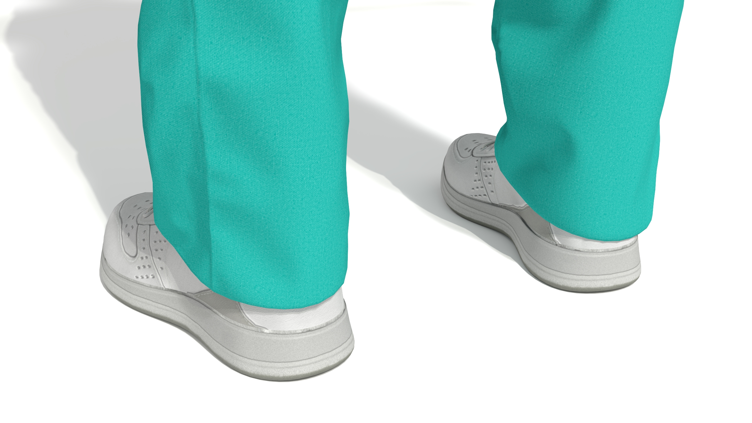 Female Surgeon Wearing Surgical Gown Fur Rigged 3D