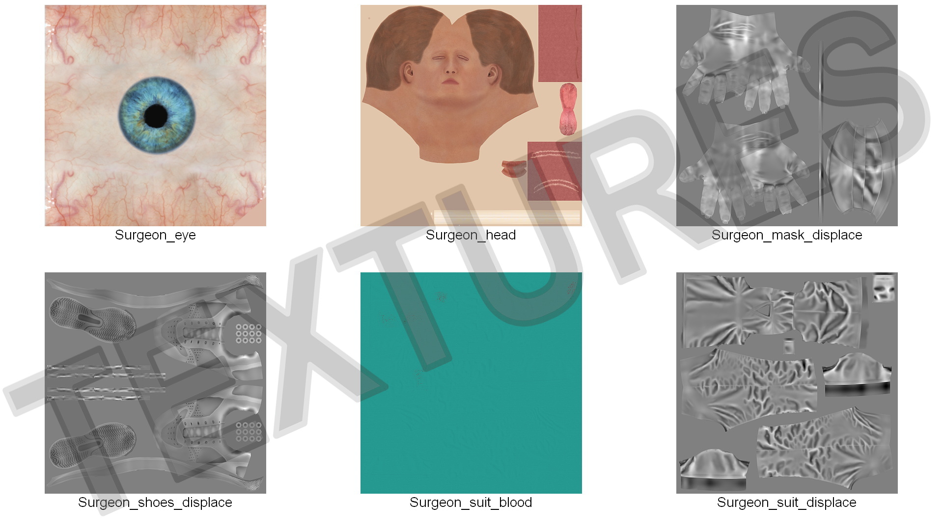 Female Surgeon Wearing Surgical Gown Fur Rigged 3D