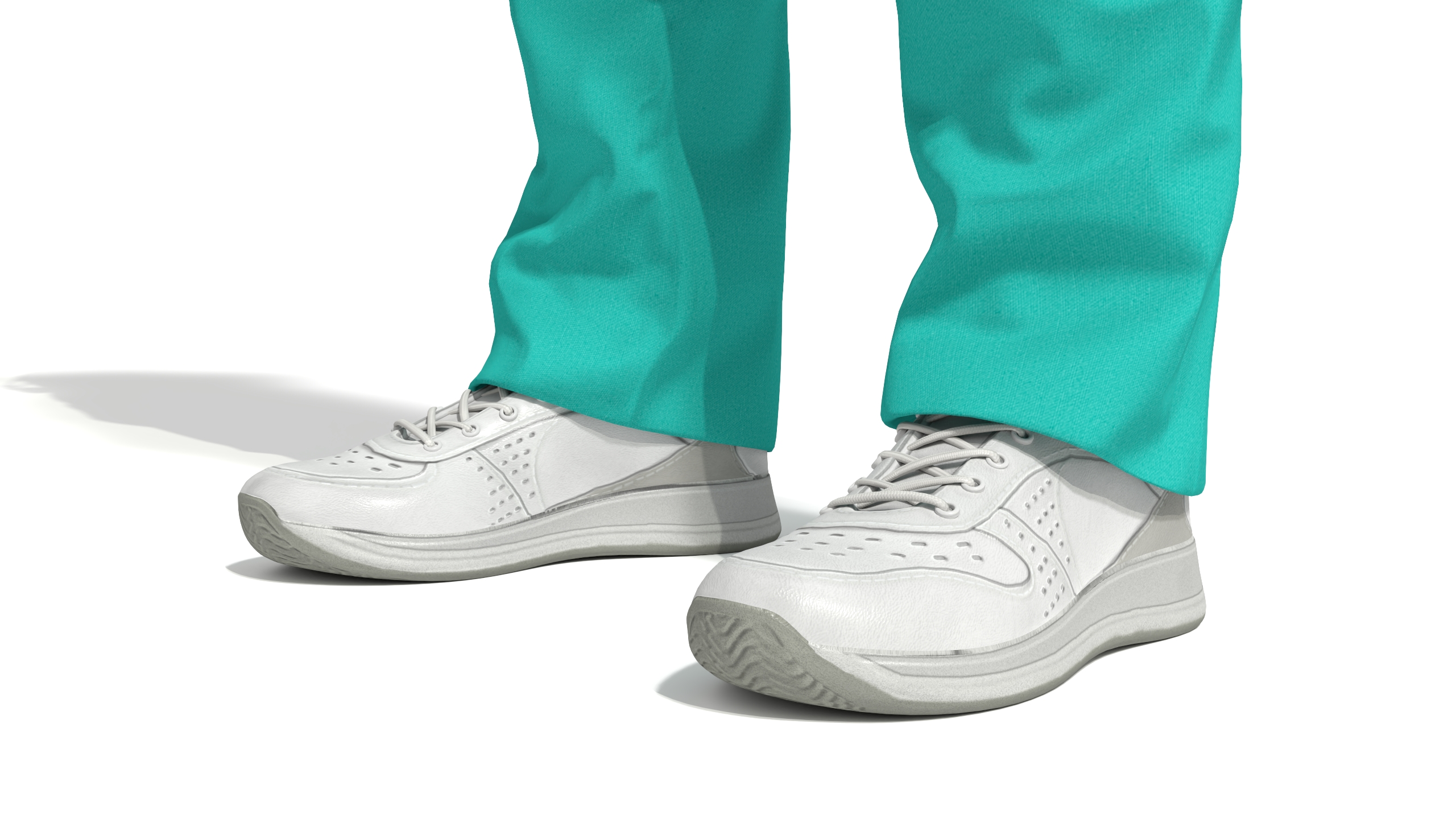 Female Surgeon Wearing Surgical Gown Fur Rigged 3D